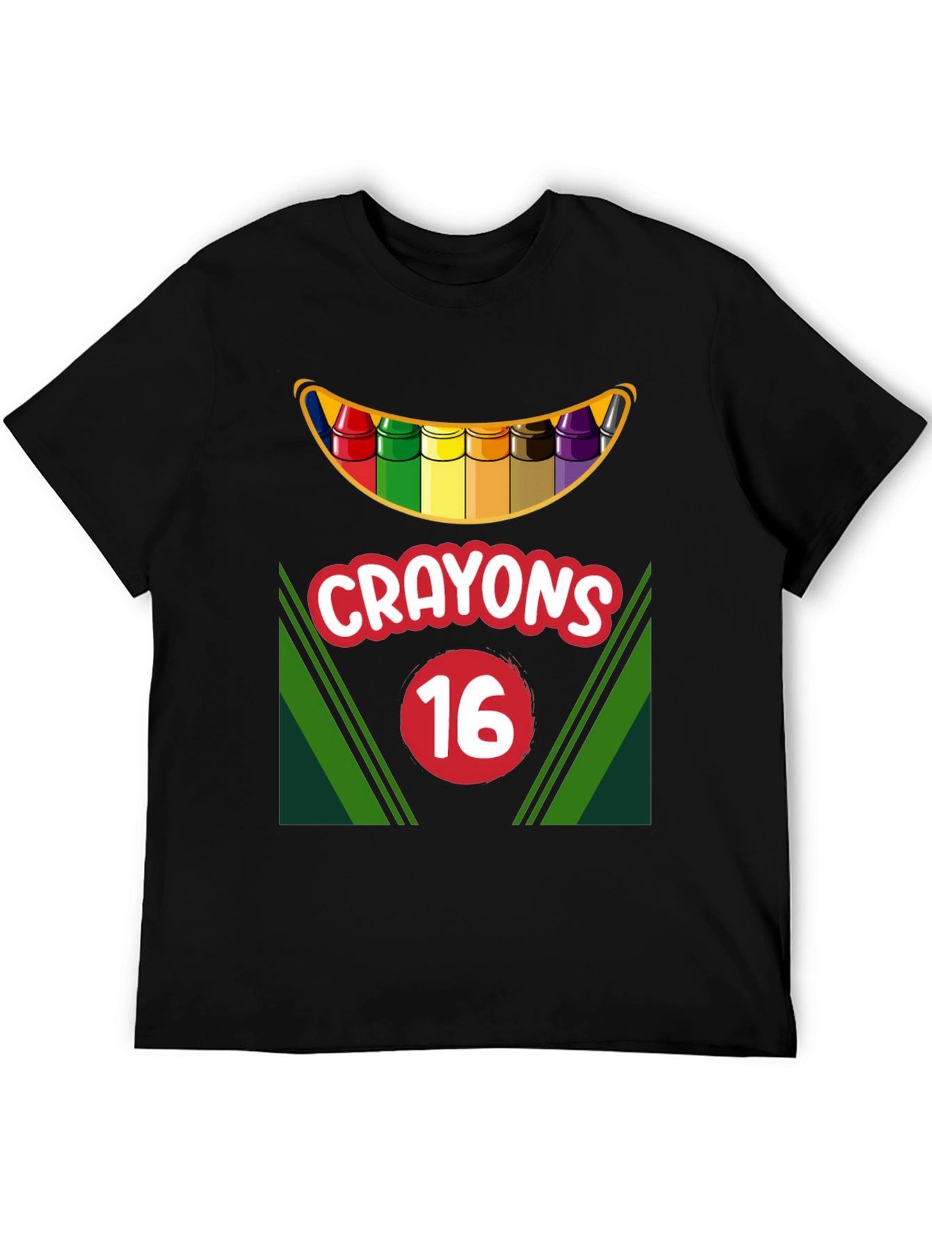 Crayons 16 T-Shirt Funny Art Teacher Shirt