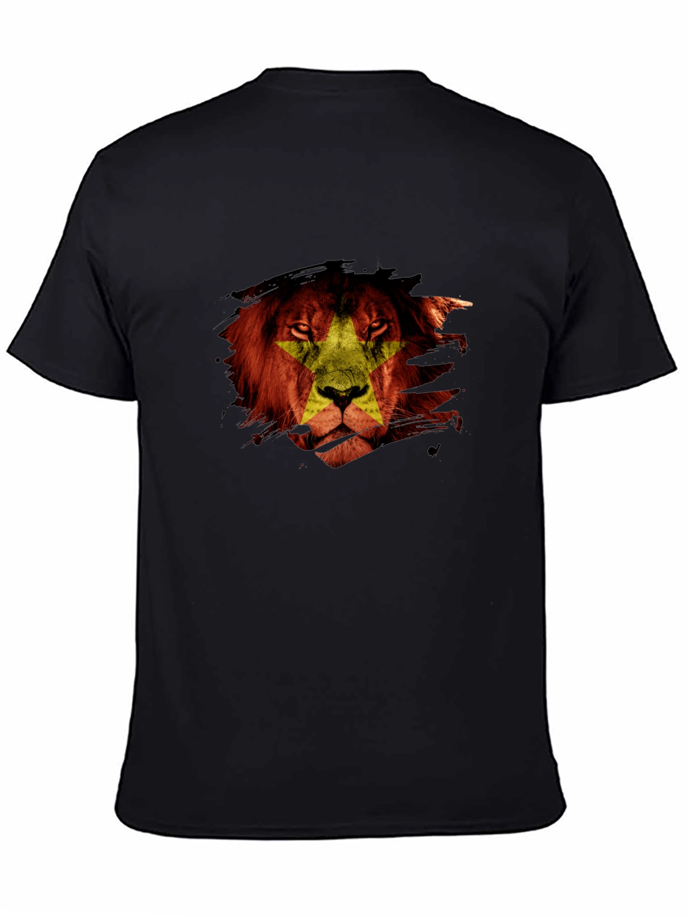 Lion Star Graphic Black T-Shirt