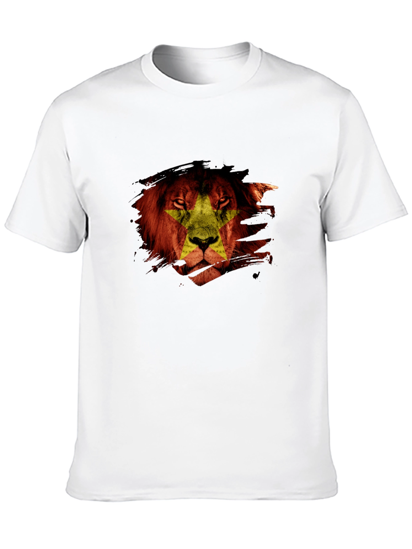 Lion Star Graphic Black T-Shirt