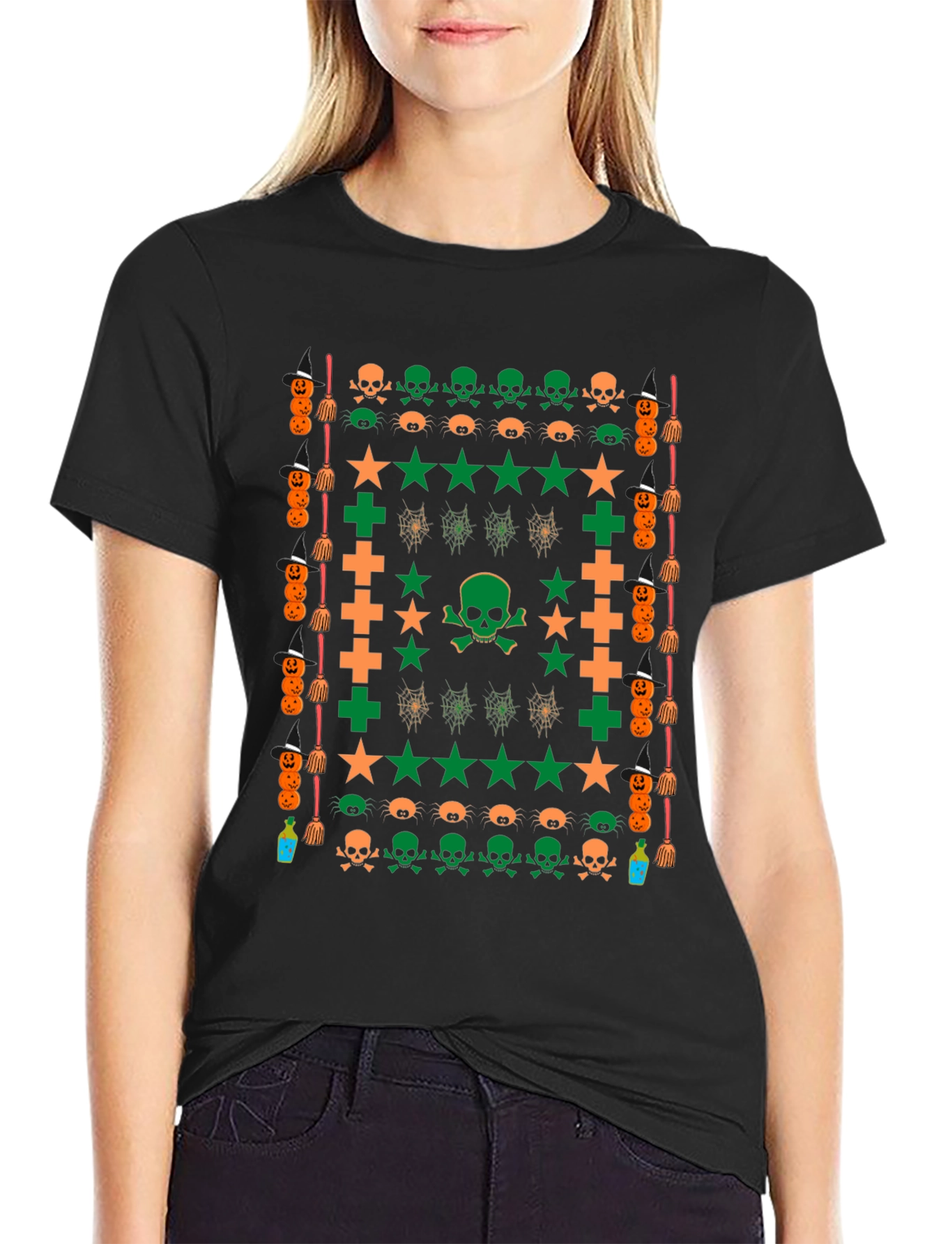 Halloween Pattern T-Shirt: Spooky & Stylish