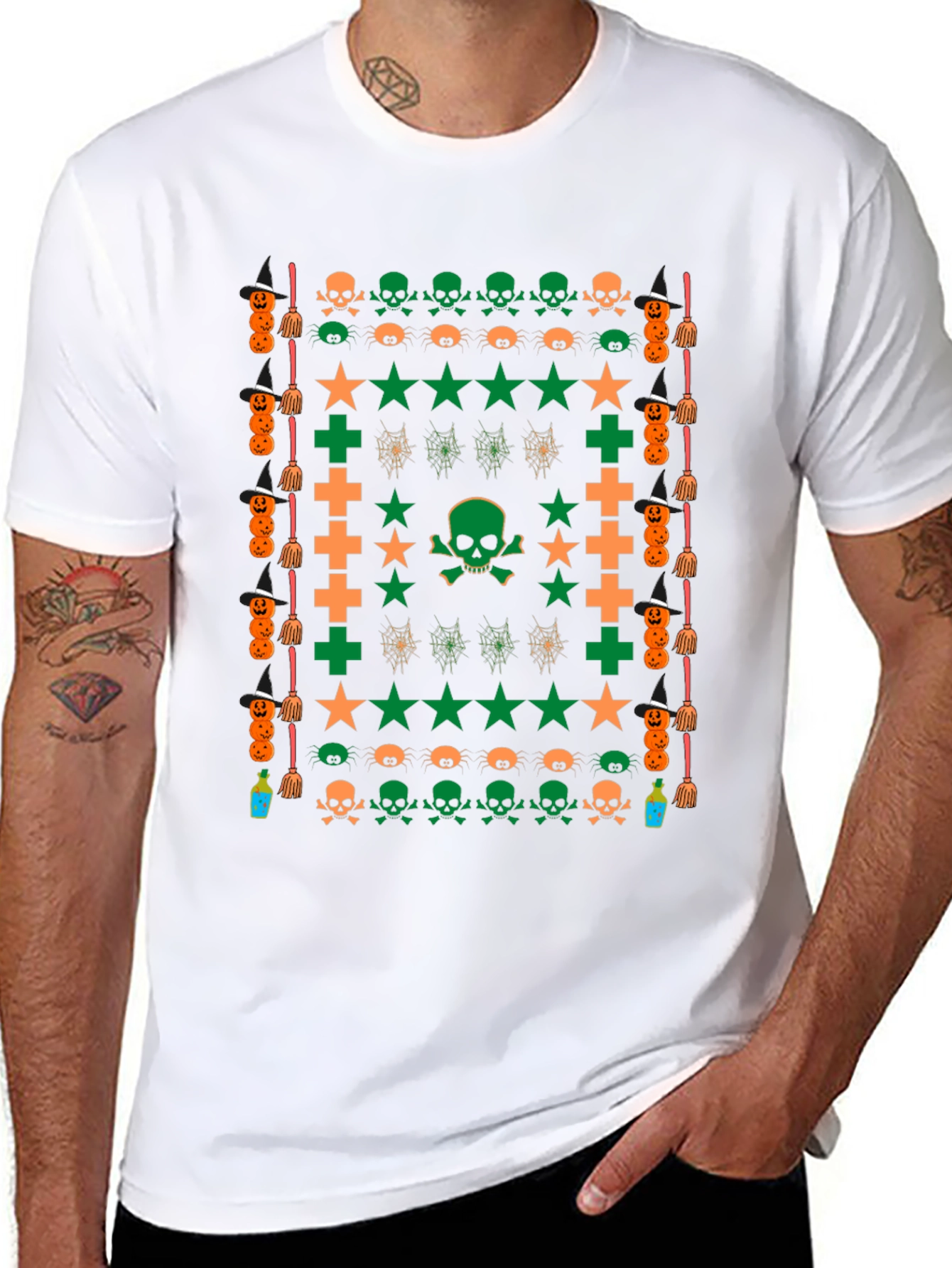 Halloween Pattern T-Shirt: Spooky & Stylish
