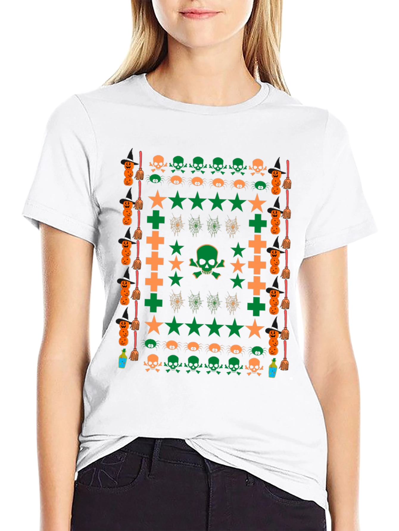 Halloween Pattern T-Shirt: Spooky & Stylish
