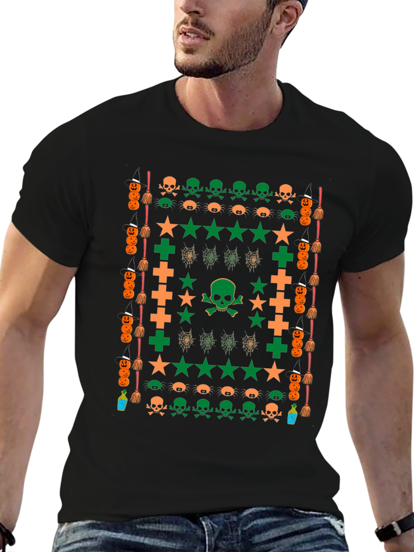 Halloween Pattern T-Shirt: Spooky & Stylish