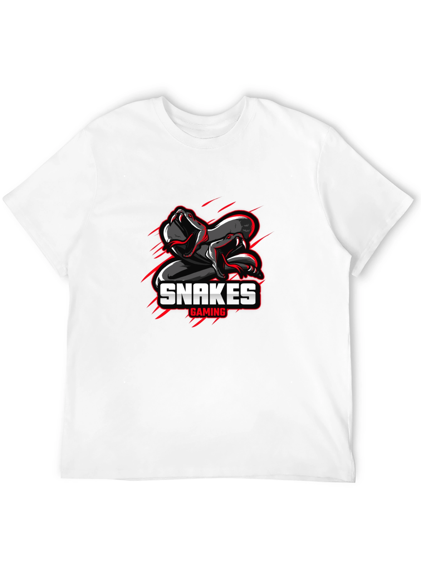 Snakes Gaming Black T-Shirt - Mens Graphic Tee