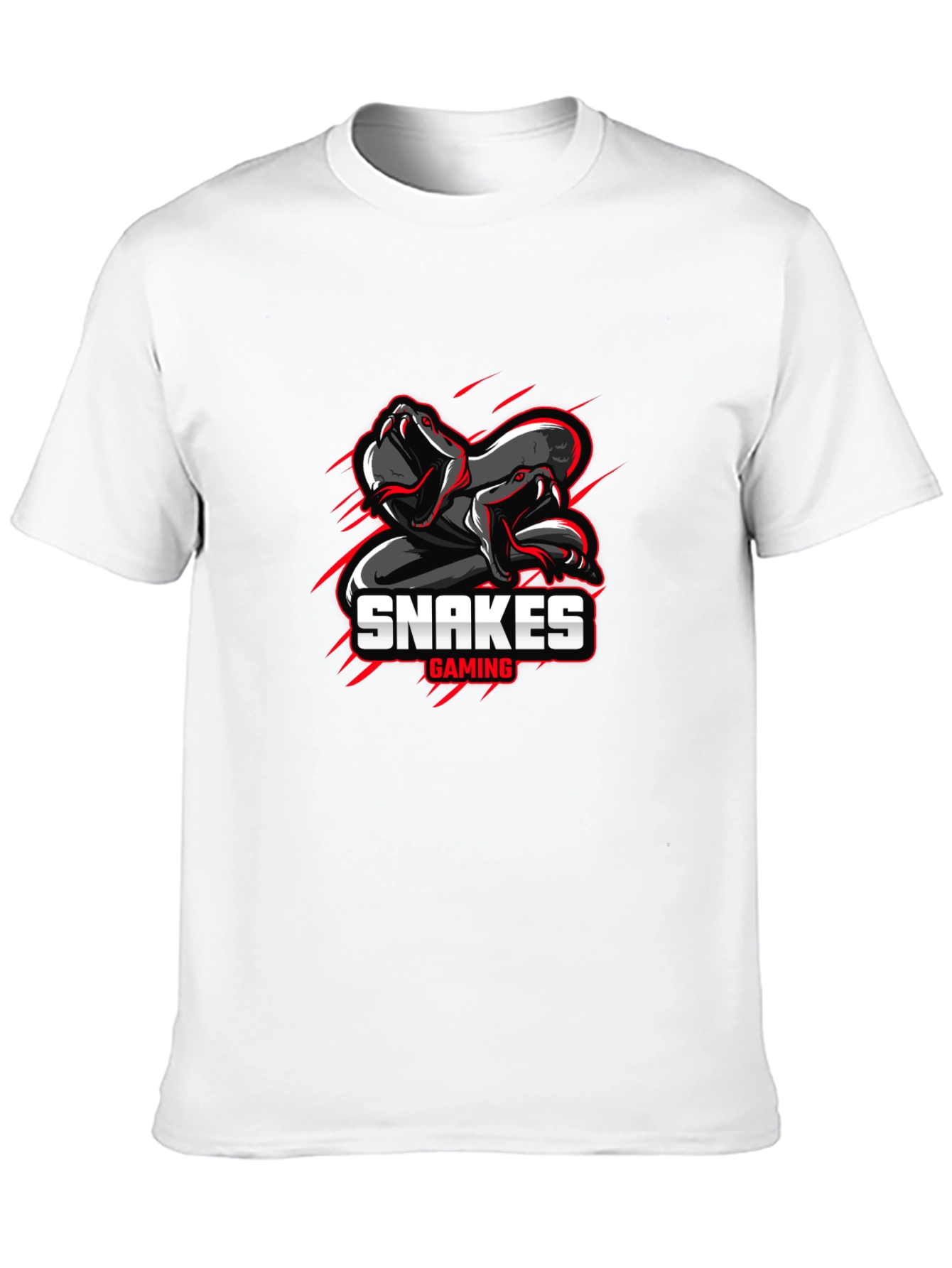 Snakes Gaming Black T-Shirt - Mens Graphic Tee