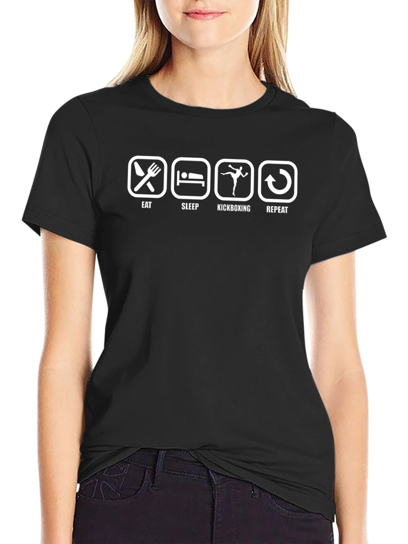 Eat Sleep Kickboxing Repeat T-Shirt