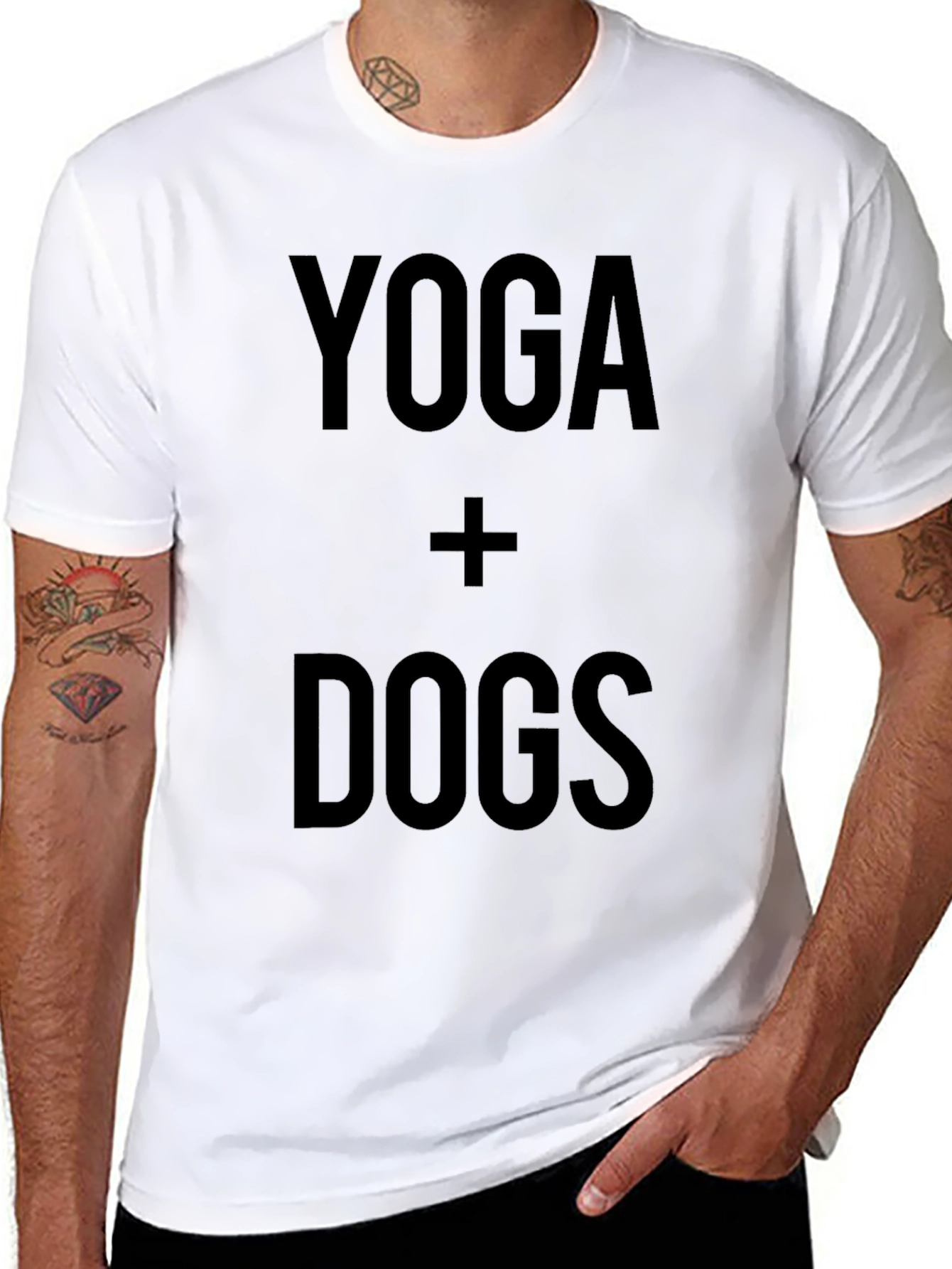 Yoga + Dogs Graphic Tee - Unisex Casual Shirt