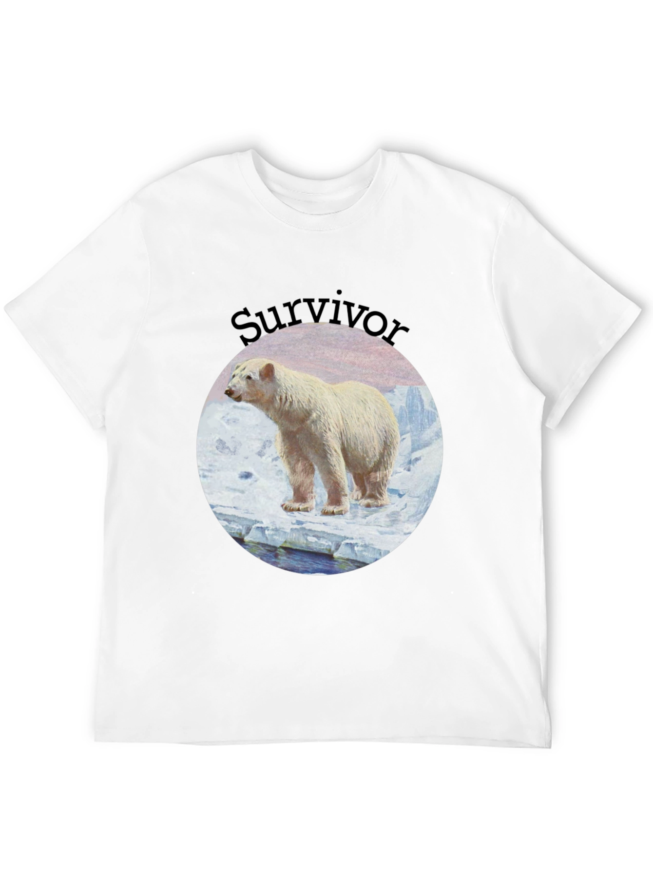 Polar Bear Survivor Black T-Shirt