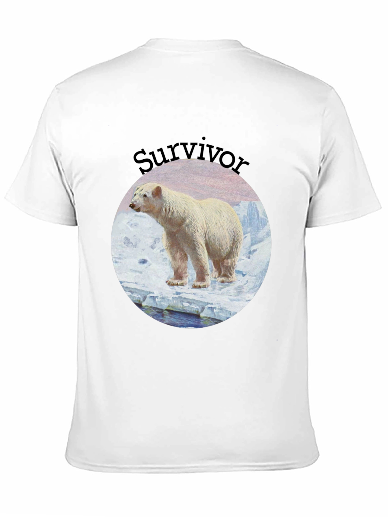 Polar Bear Survivor Black T-Shirt