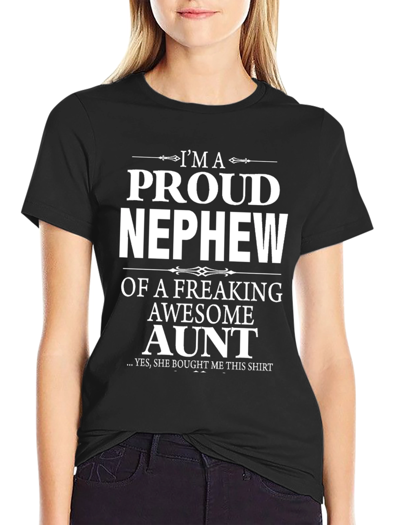 Proud Nephew Graphic T-Shirt - Awesome Aunt Gift