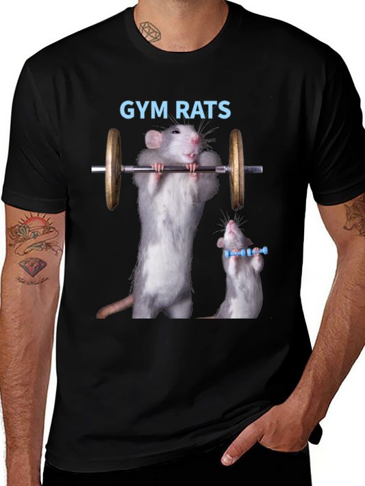 Gym Rats Graphic Tee - Funny Workout Shirt