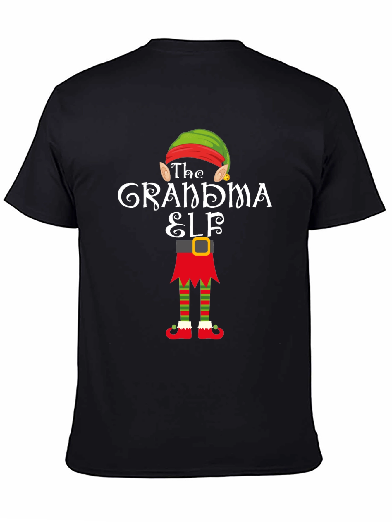 Grandma Elf Graphic Tee - Festive Holiday T-Shirt