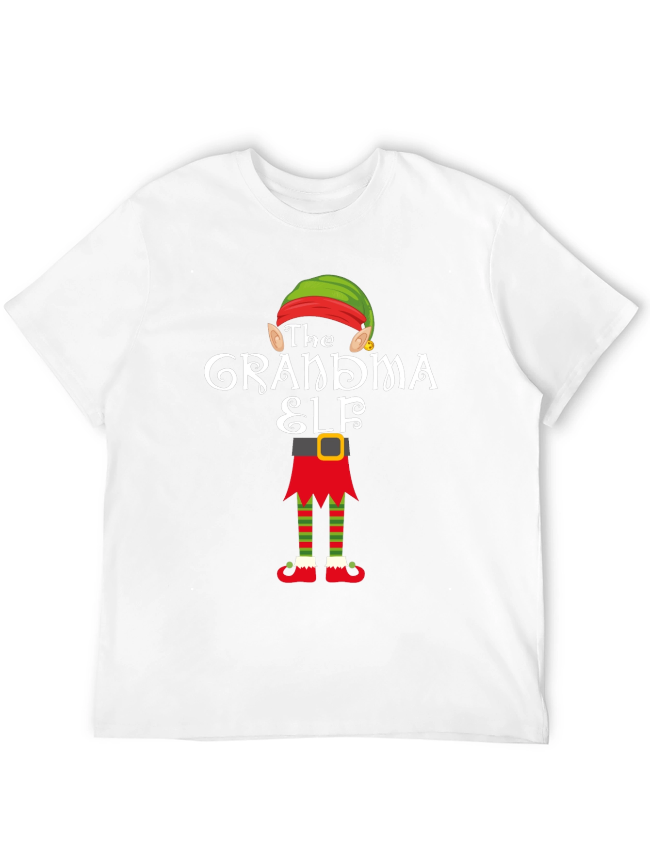 Grandma Elf Graphic Tee - Festive Holiday T-Shirt