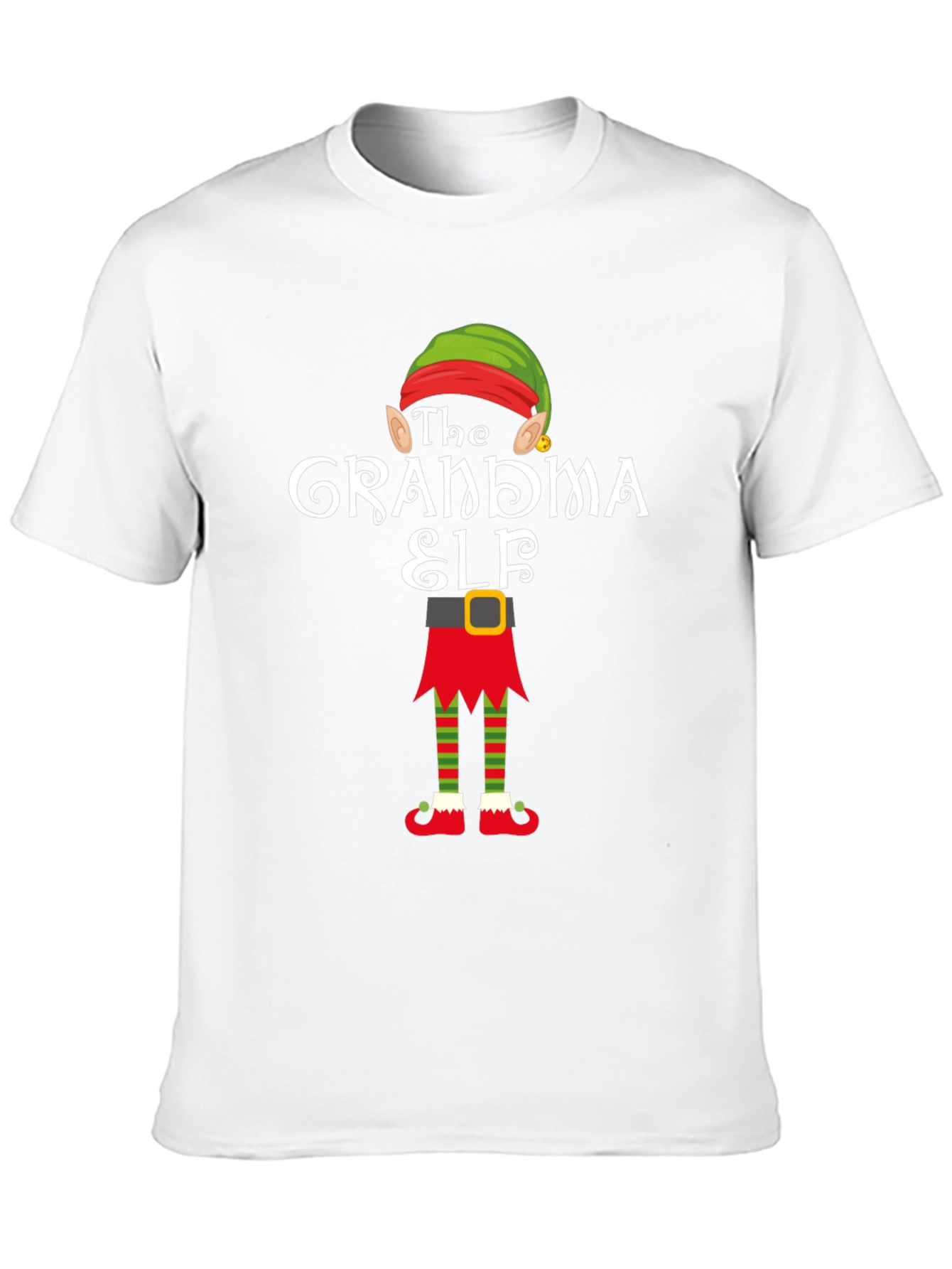 Grandma Elf Graphic Tee - Festive Holiday T-Shirt