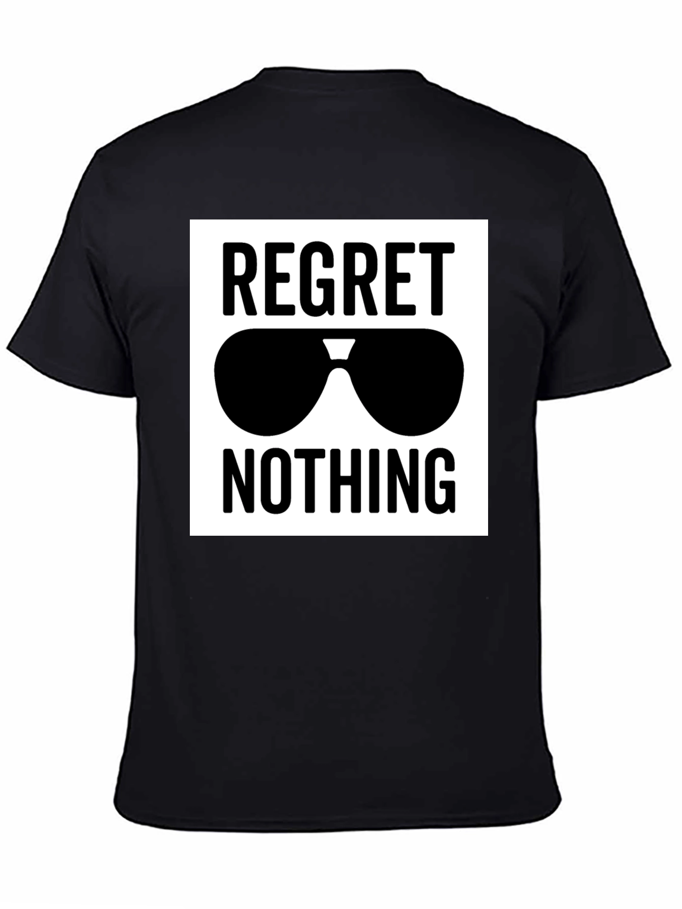 Regret Nothing Sunglasses Graphic Tee - Black