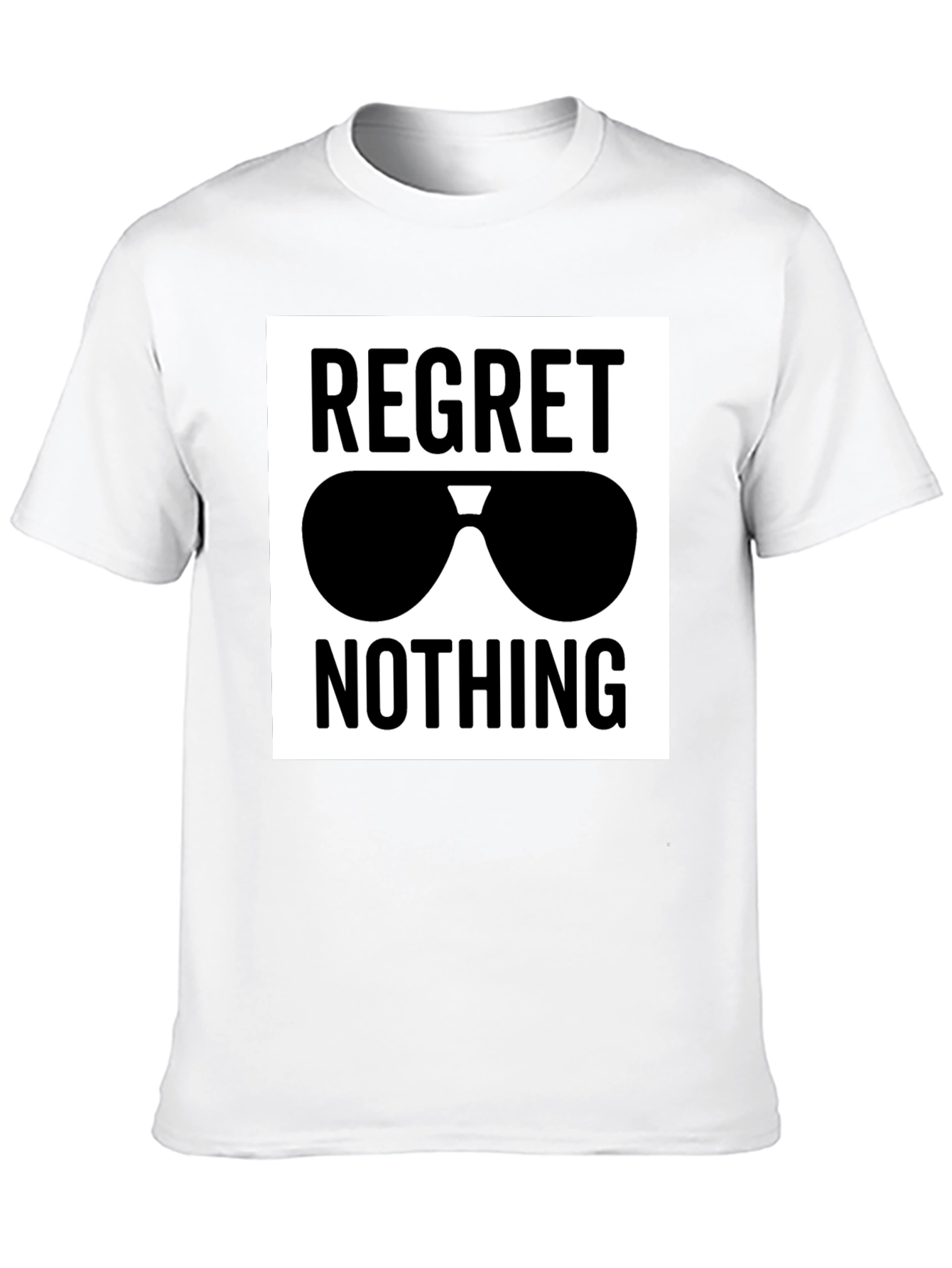 Regret Nothing Sunglasses Graphic Tee - Black