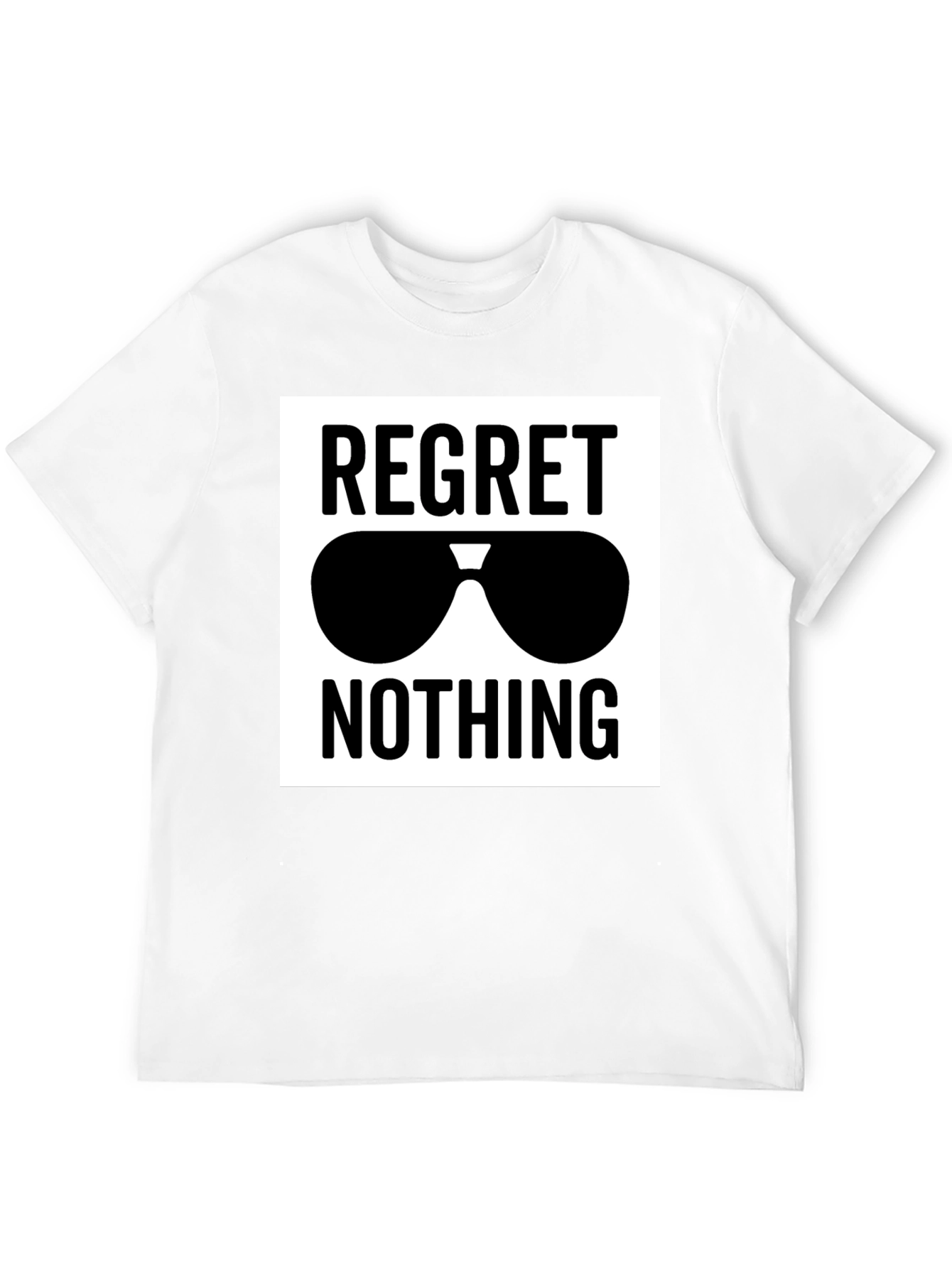 Regret Nothing Sunglasses Graphic Tee - Black