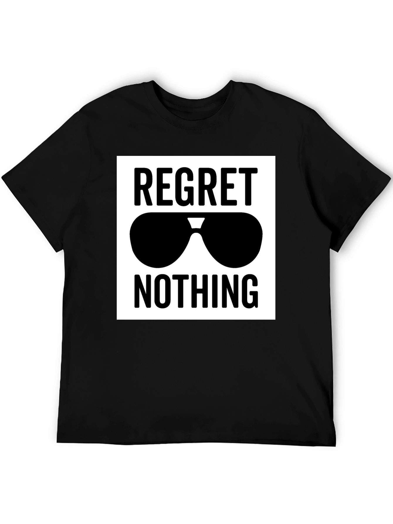 Regret Nothing Sunglasses Graphic Tee - Black