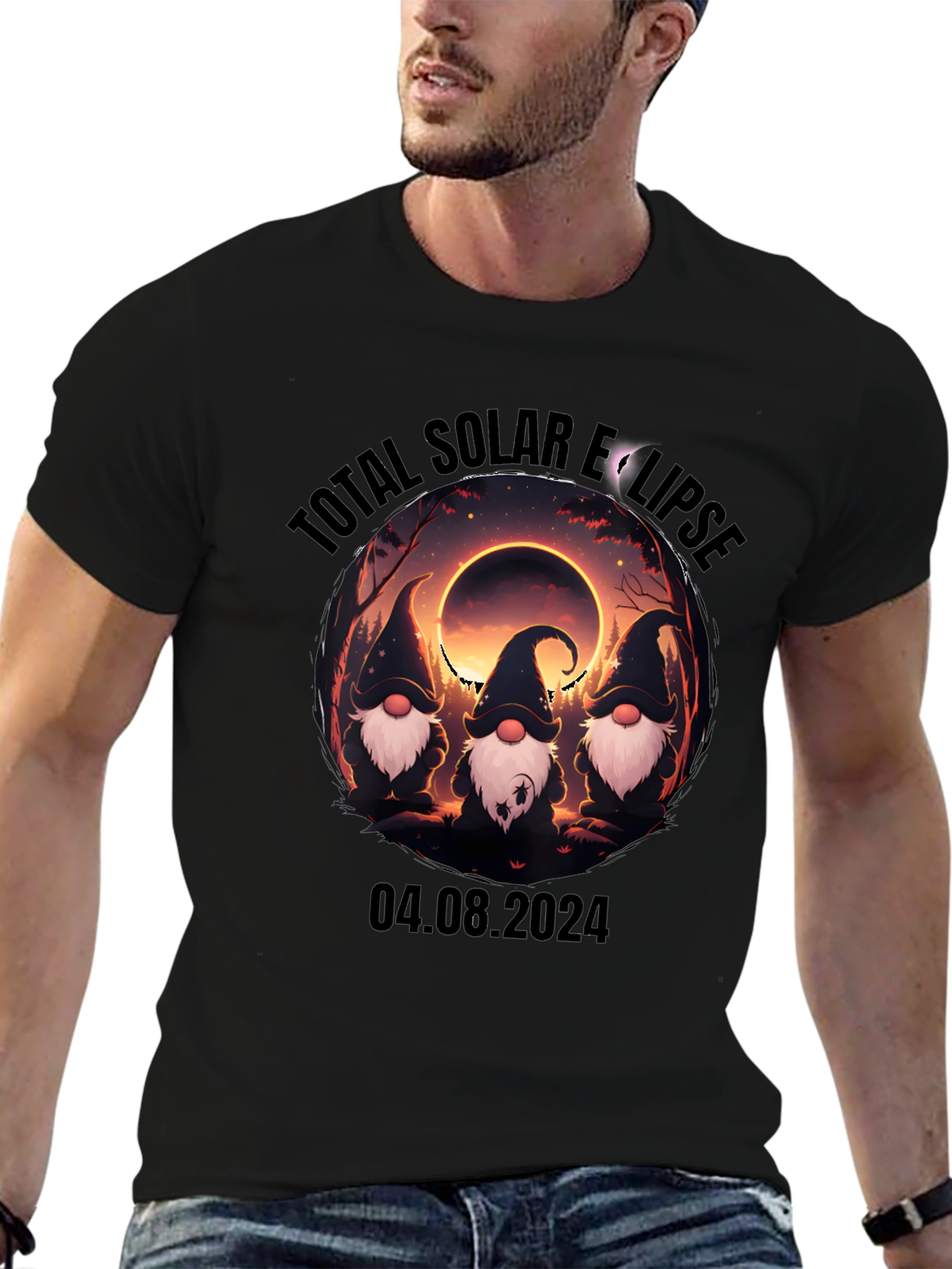Total Solar Eclipse Gnomes T-Shirt - August 4 2024