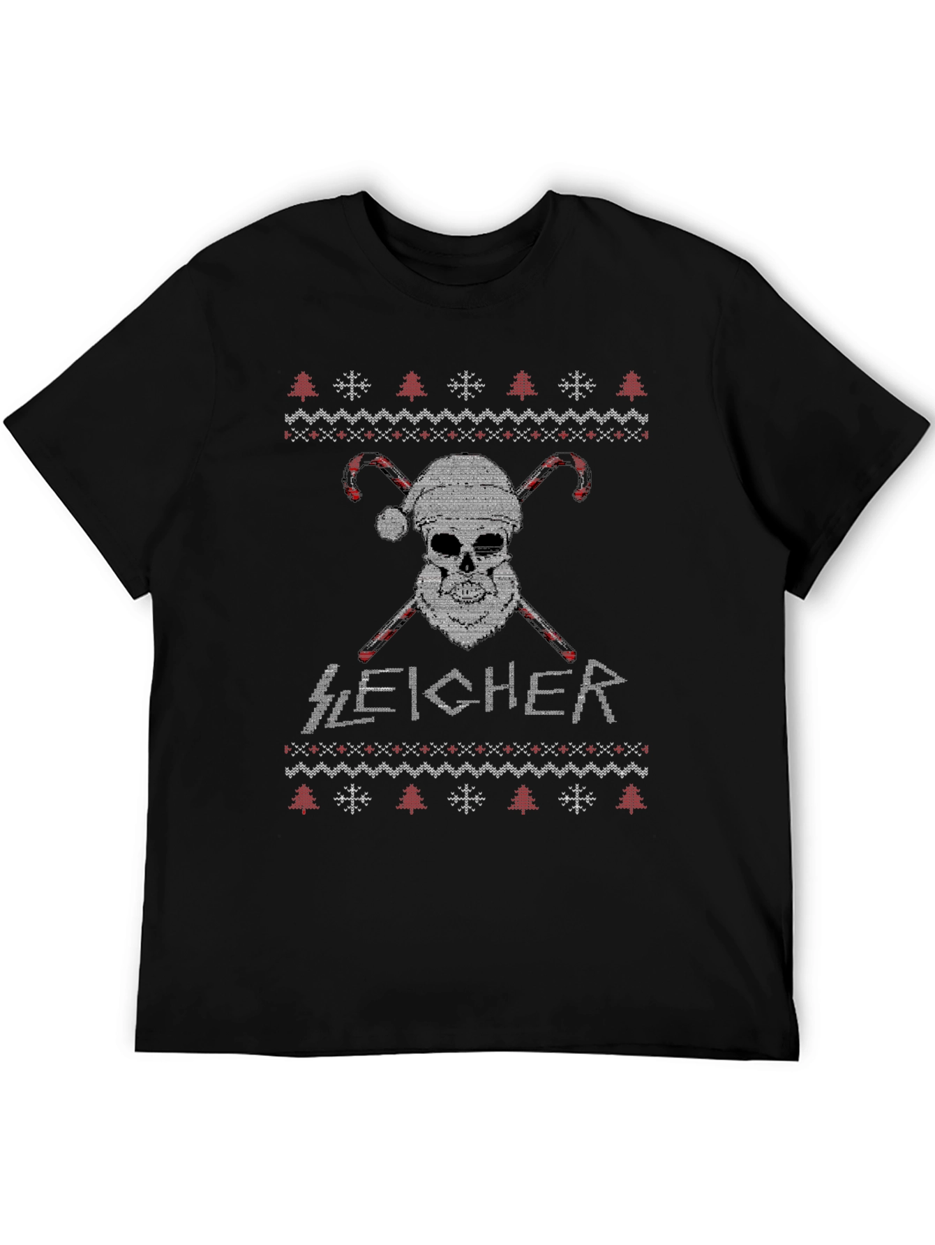 Sleigh-er Christmas Skull T-Shirt