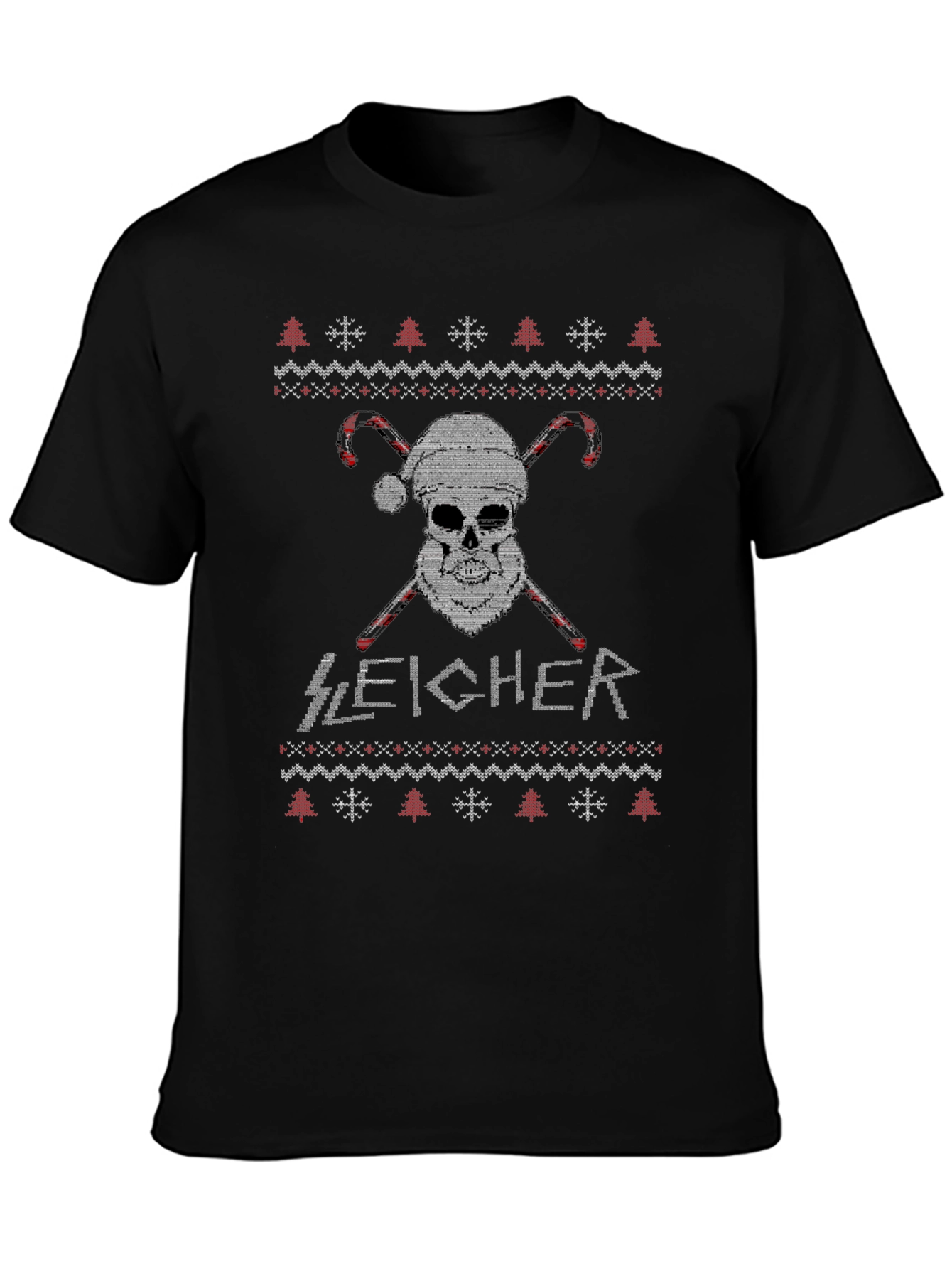 Sleigh-er Christmas Skull T-Shirt