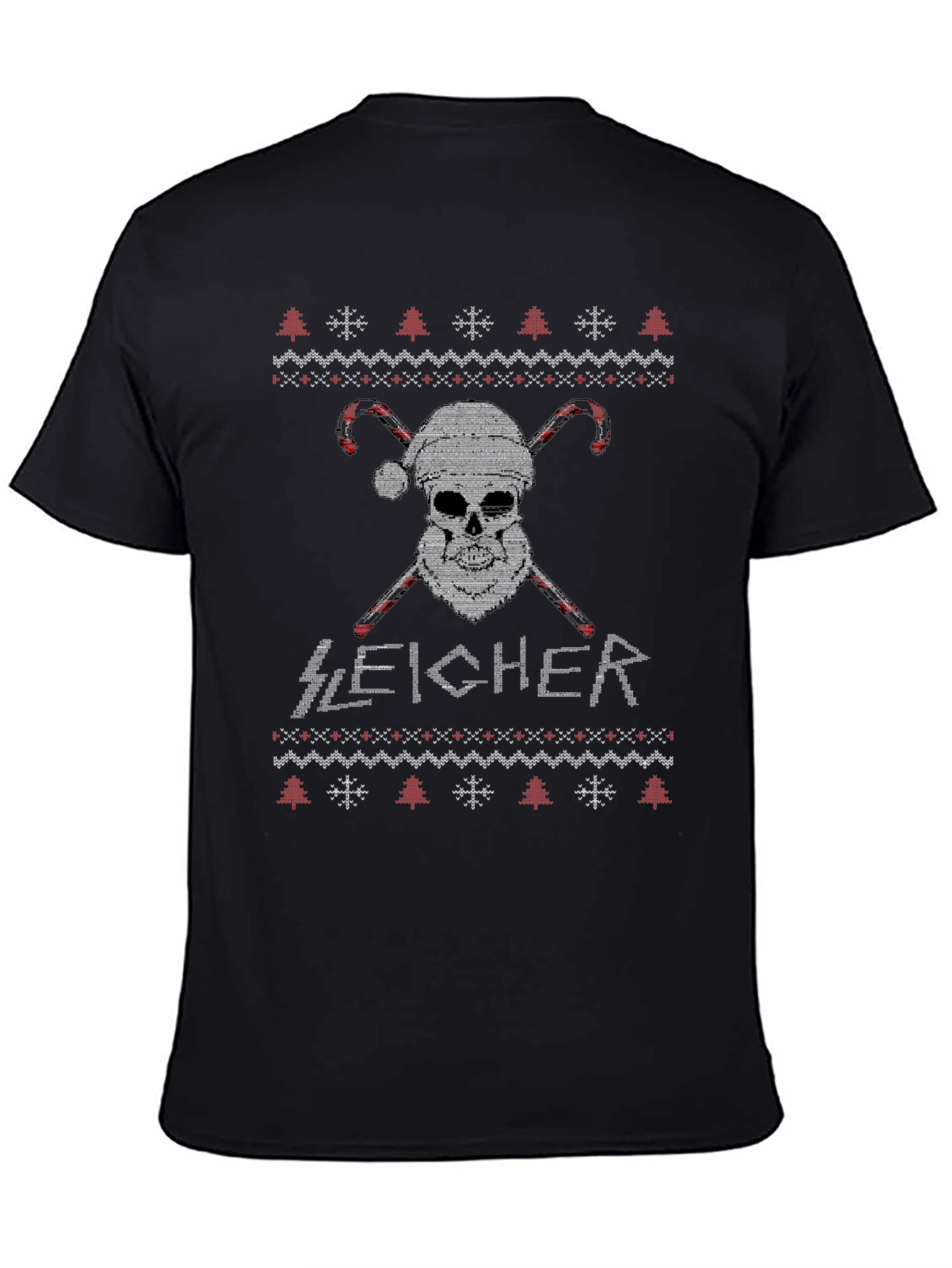 Sleigh-er Christmas Skull T-Shirt