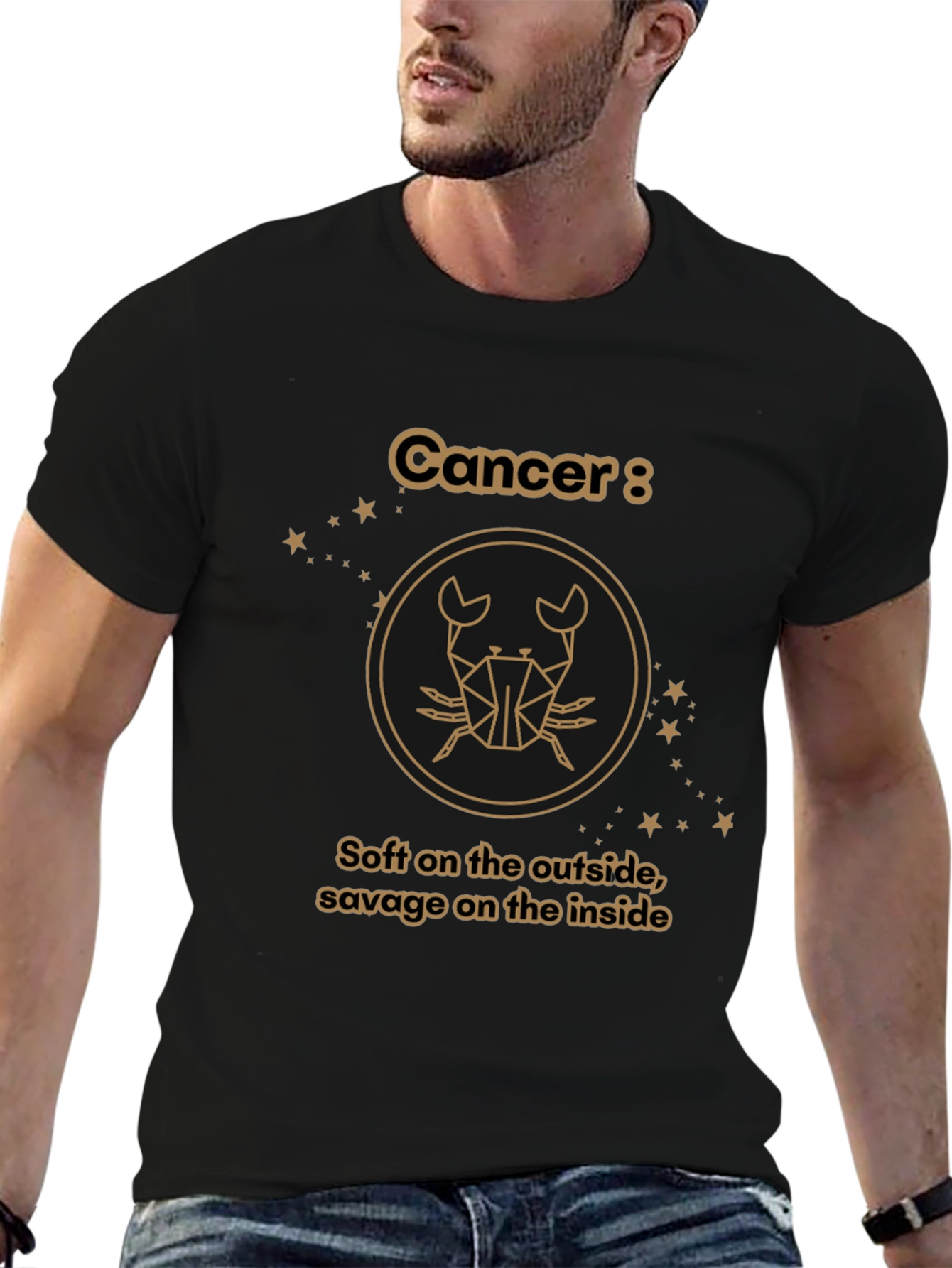 Cancer Zodiac Graphic Tee: Soft & Savage T-Shirt