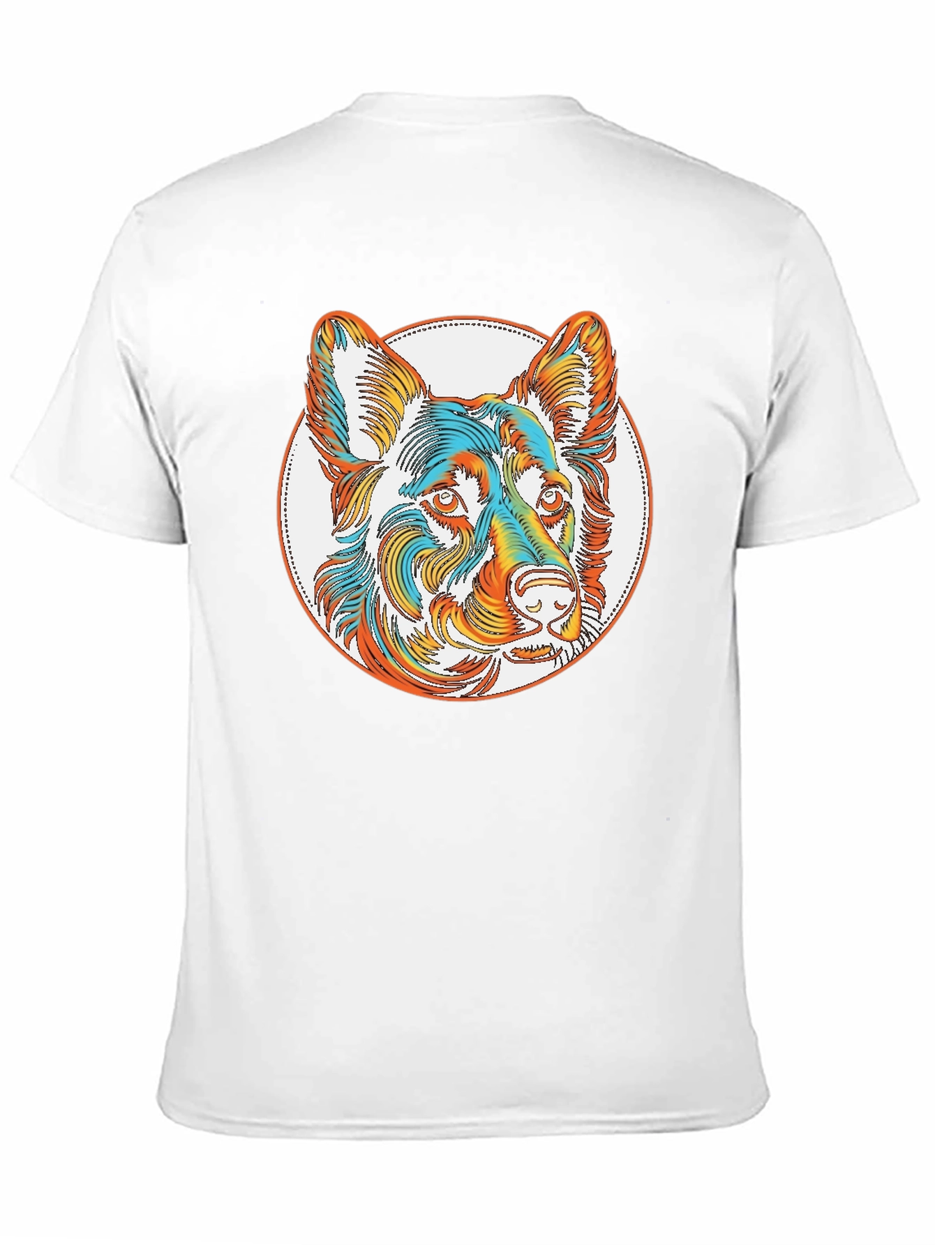 Dog Portrait Graphic Tee - Stylish Black T-Shirt