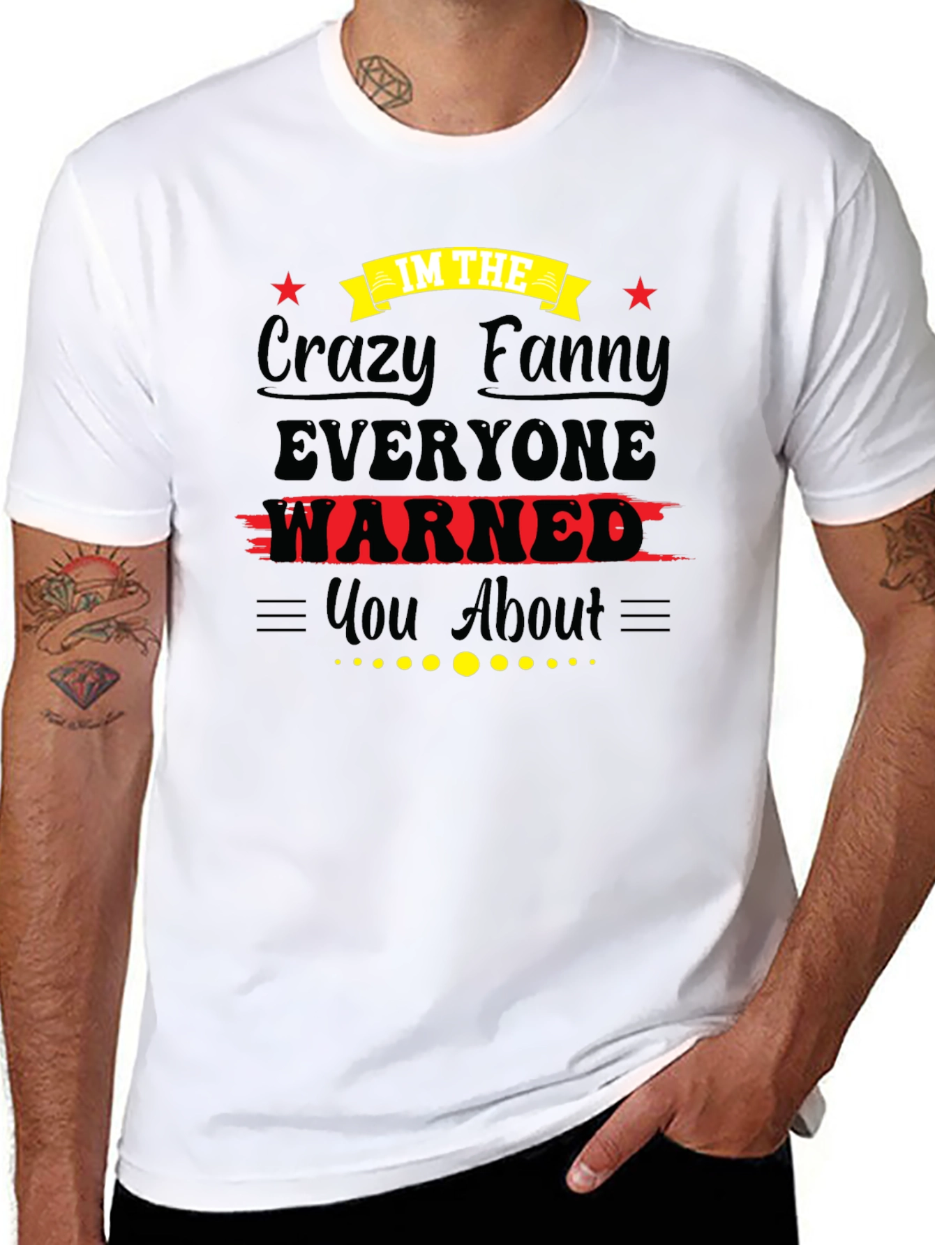 Crazy Fanny Graphic Tee - Unisex Black T-Shirt