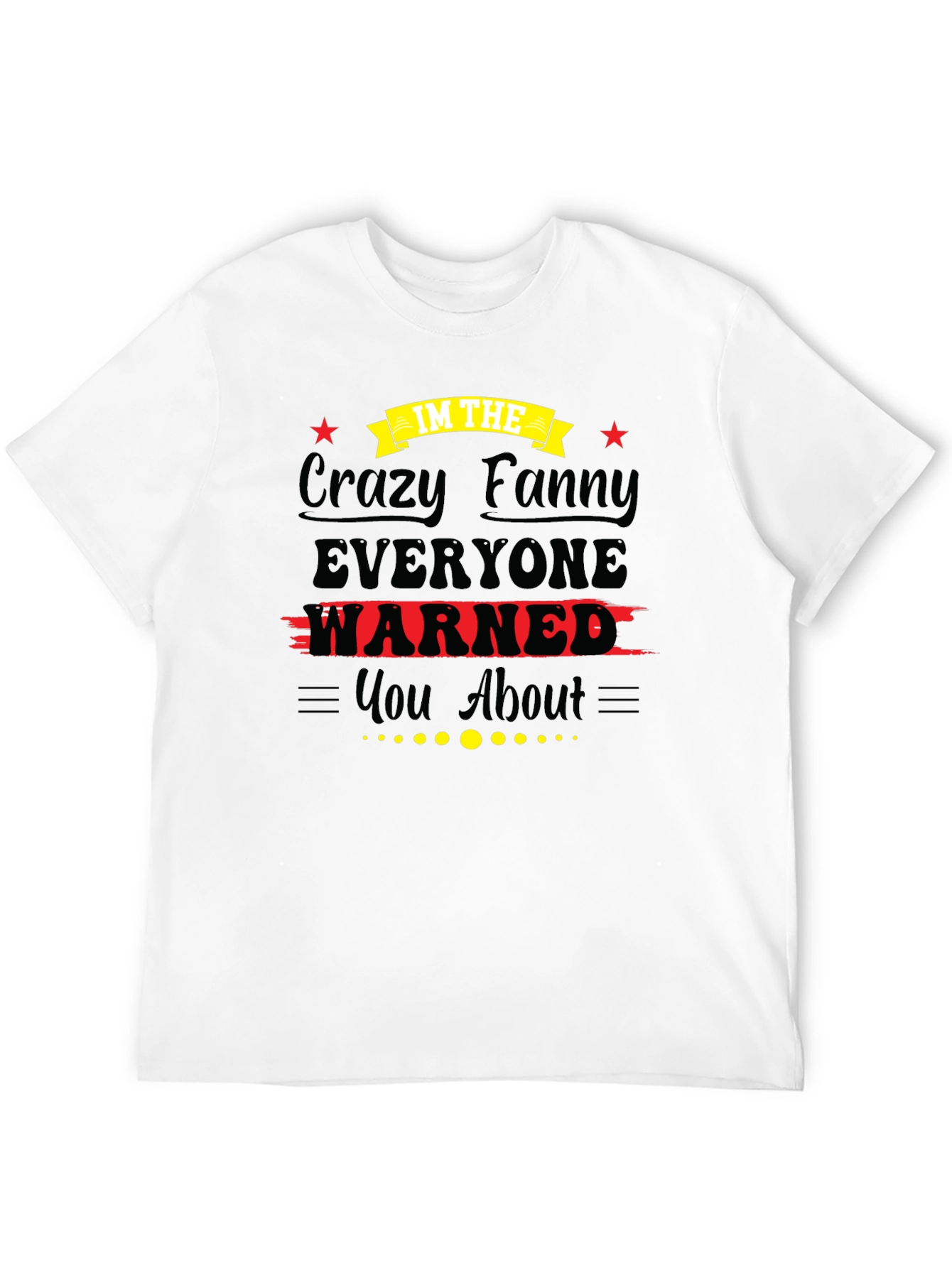 Crazy Fanny Graphic Tee - Unisex Black T-Shirt