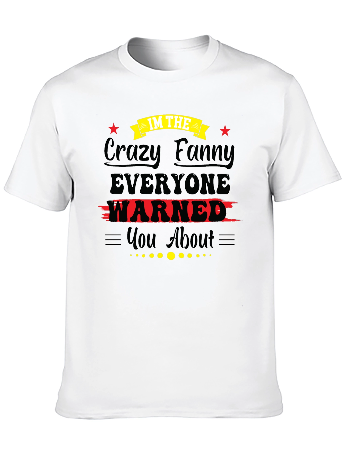 Crazy Fanny Graphic Tee - Unisex Black T-Shirt