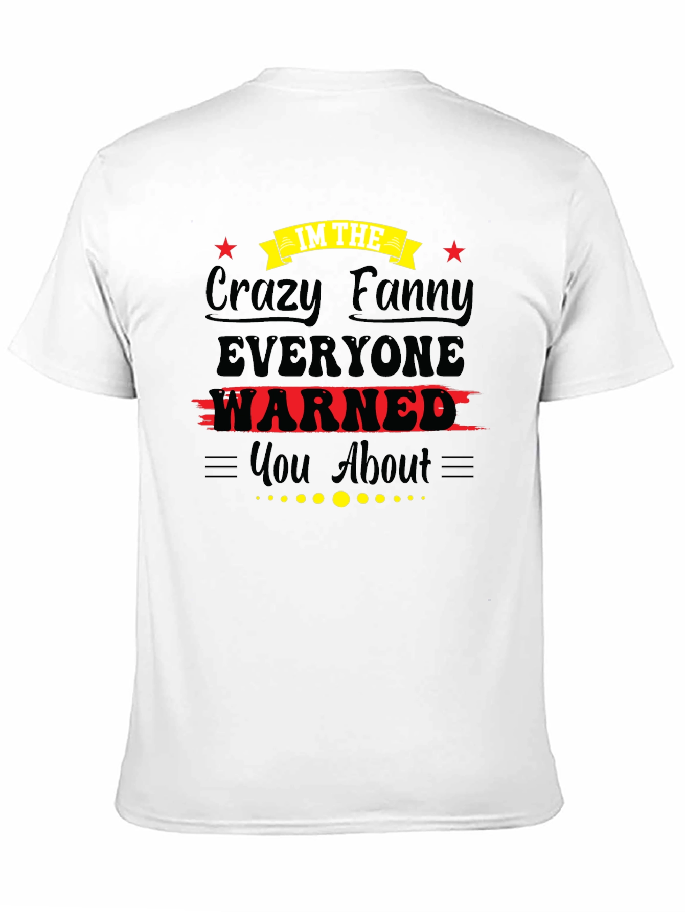 Crazy Fanny Graphic Tee - Unisex Black T-Shirt