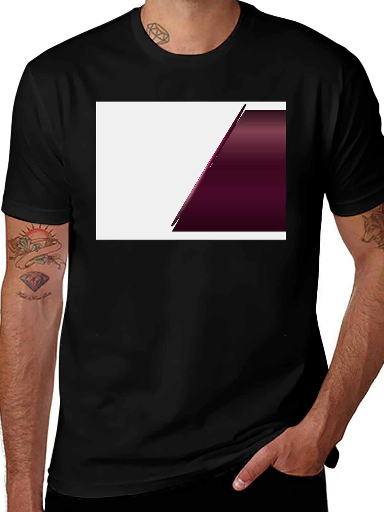 Modern Black T-Shirt with Abstract Design