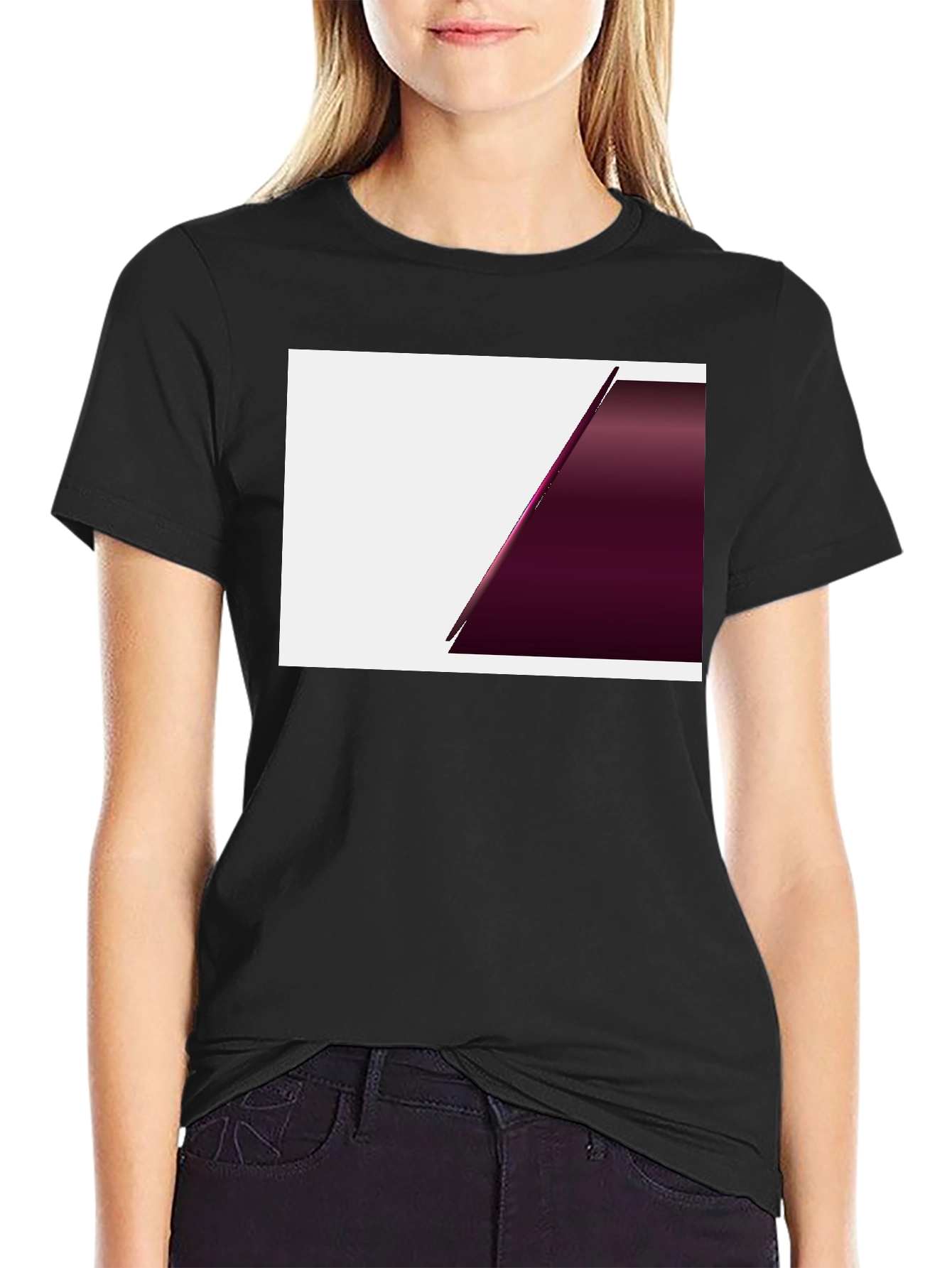 Modern Black T-Shirt with Abstract Design