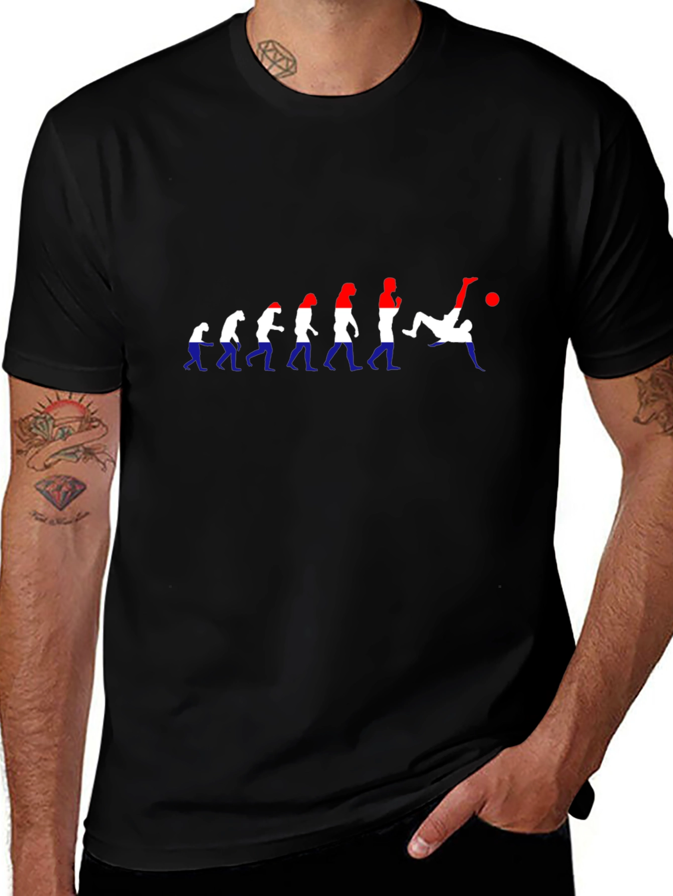 Evolution of Soccer Black T-Shirt
