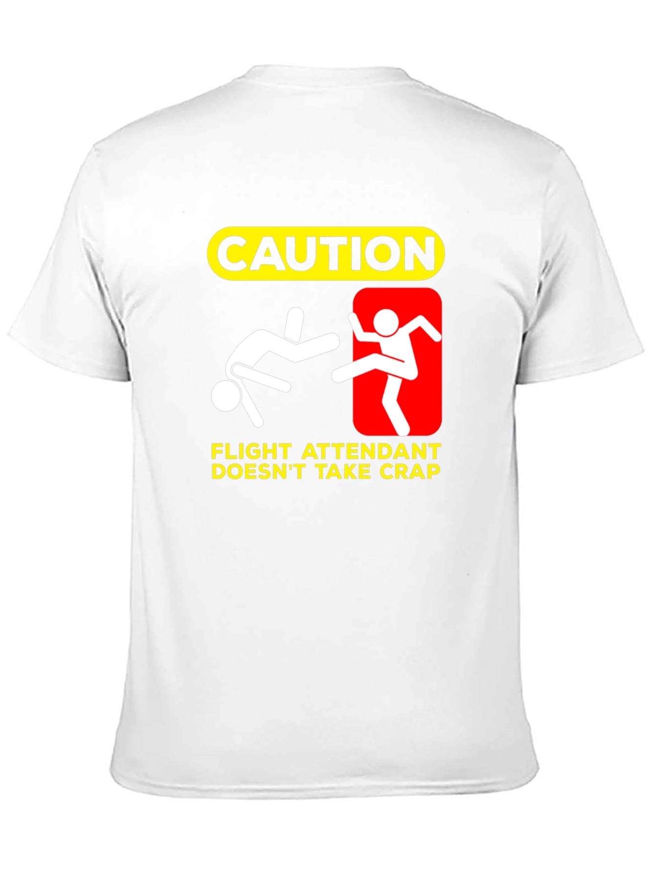 Caution Flight Attendant Funny T-Shirt