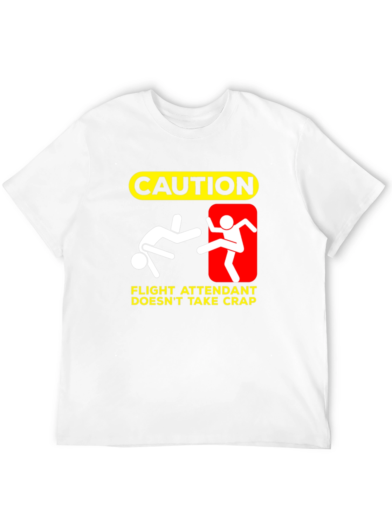 Caution Flight Attendant Funny T-Shirt