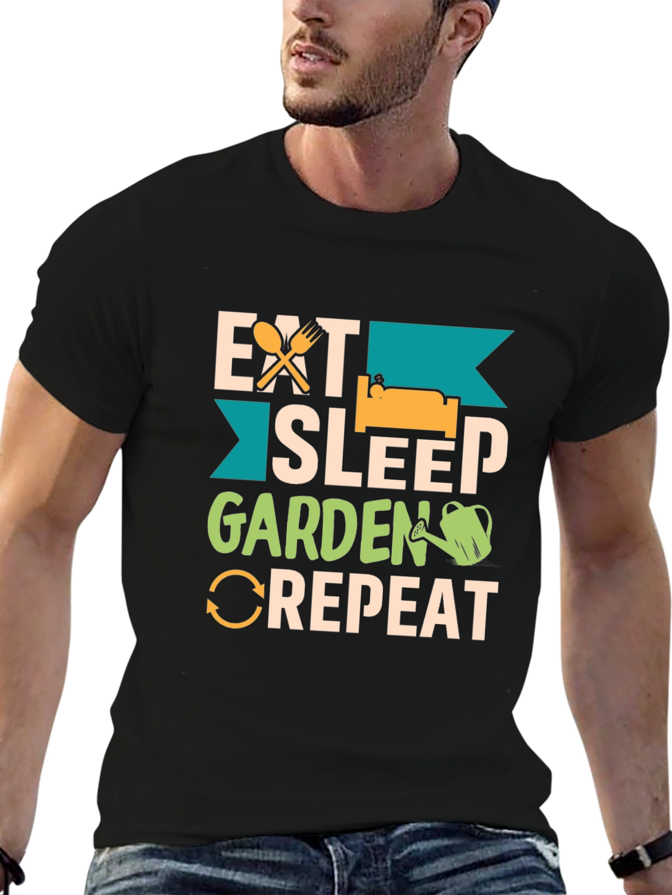 Eat Sleep Garden Repeat Graphic T-Shirt