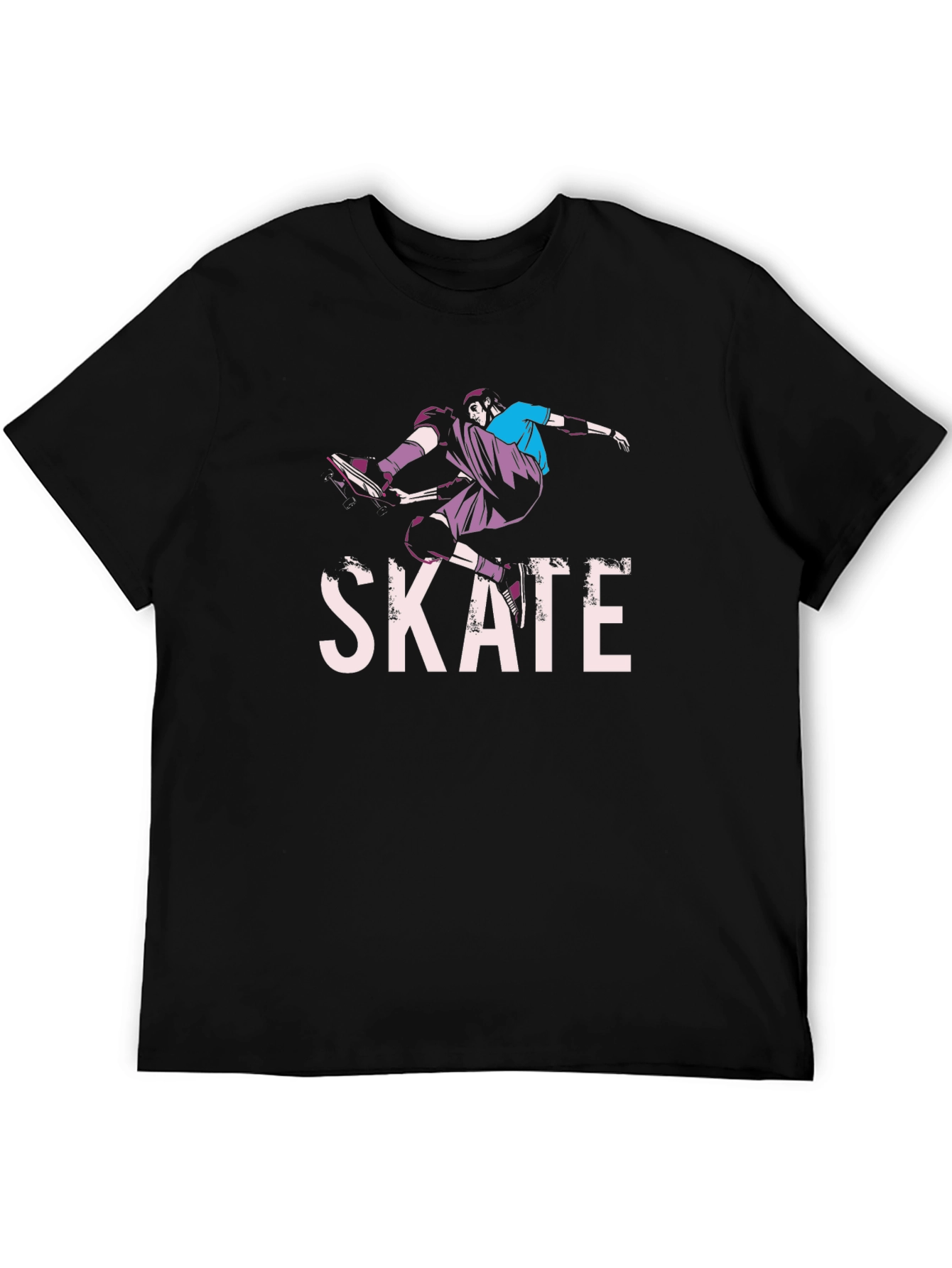 Skate T-Shirt - Black Skateboarder Graphic Tee