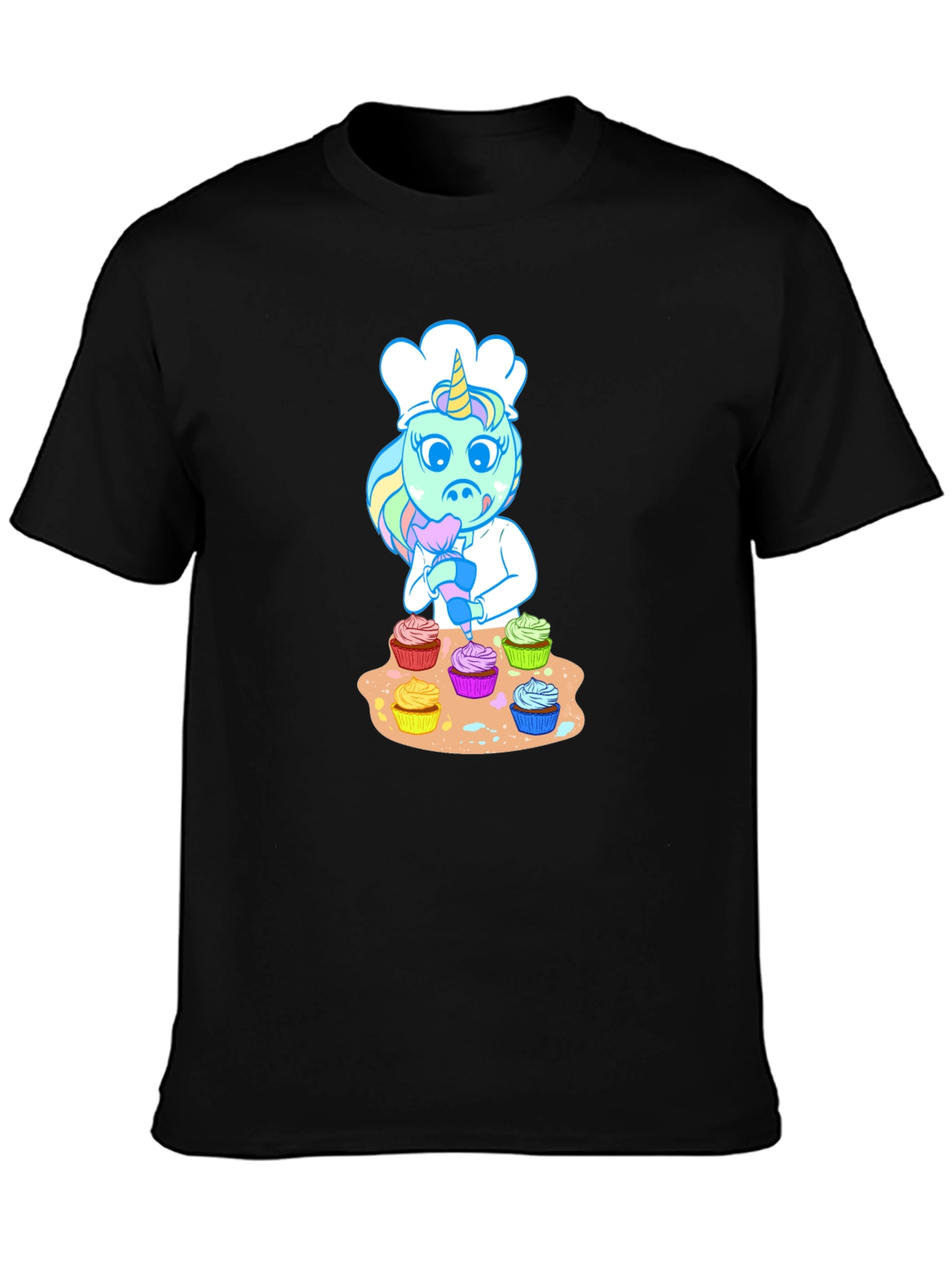 Unicorn Chef Cupcake T-Shirt
