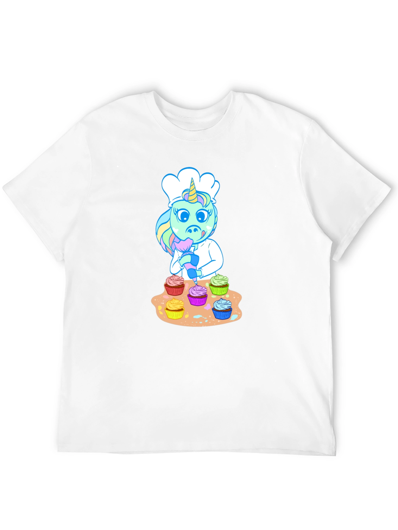 Unicorn Chef Cupcake T-Shirt