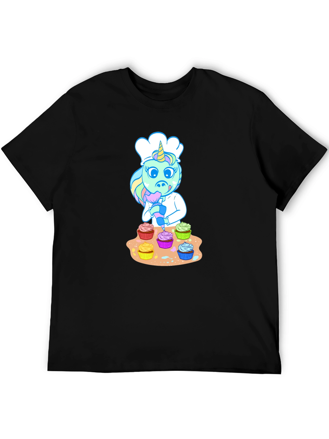 Unicorn Chef Cupcake T-Shirt
