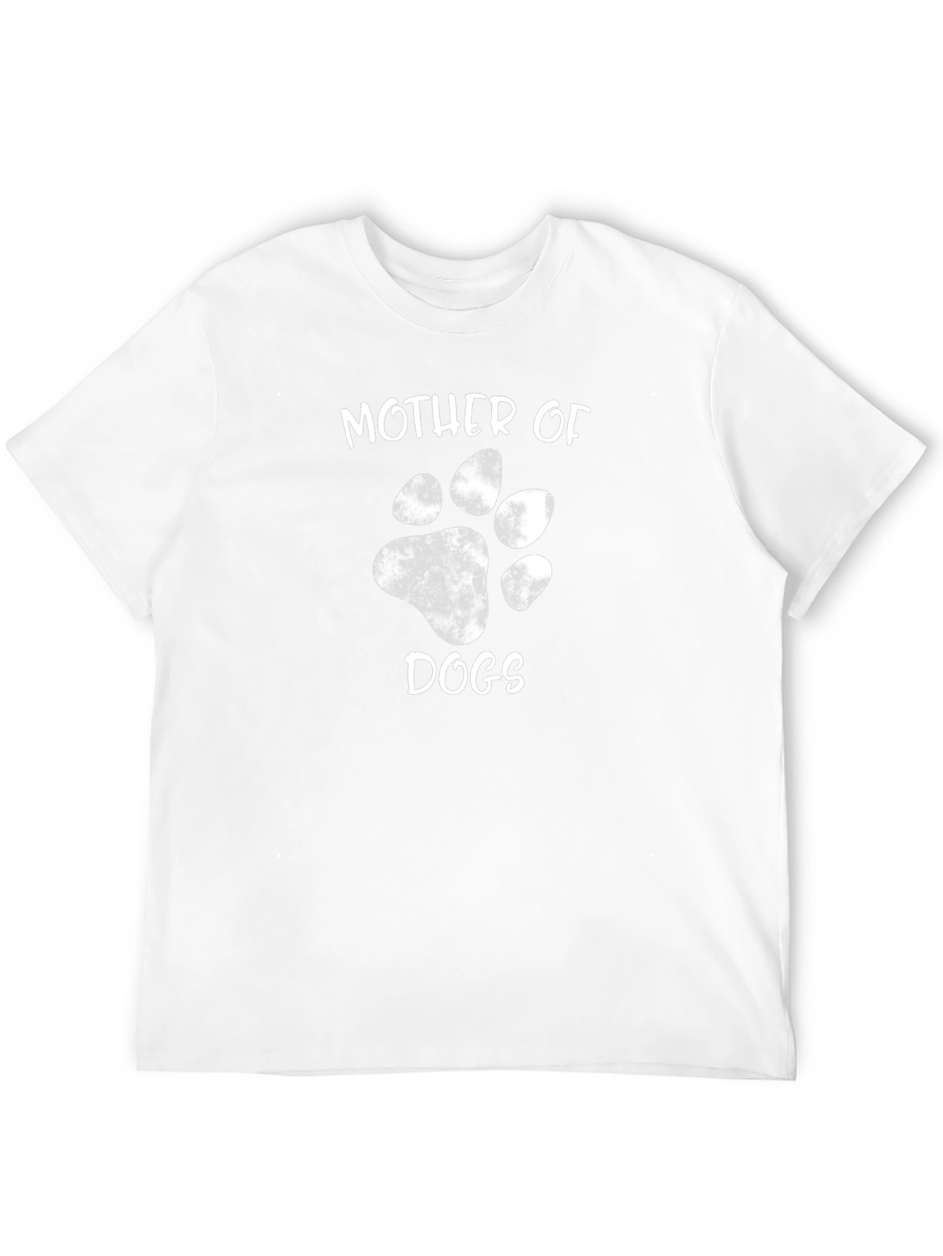 Mother of Dogs Paw Print T-Shirt - Black