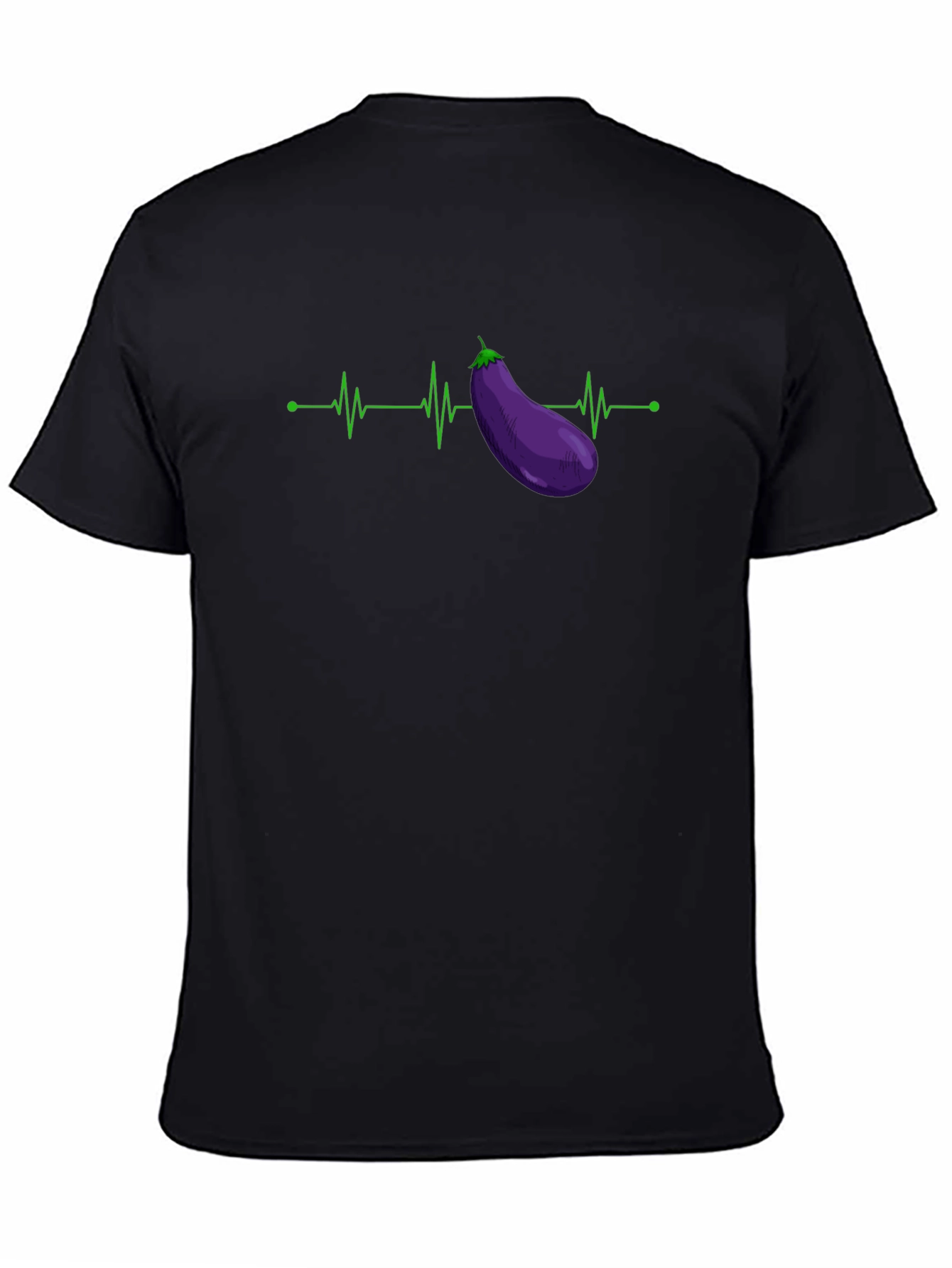 Eggplant Heartbeat T-Shirt - Novelty Graphic Tee