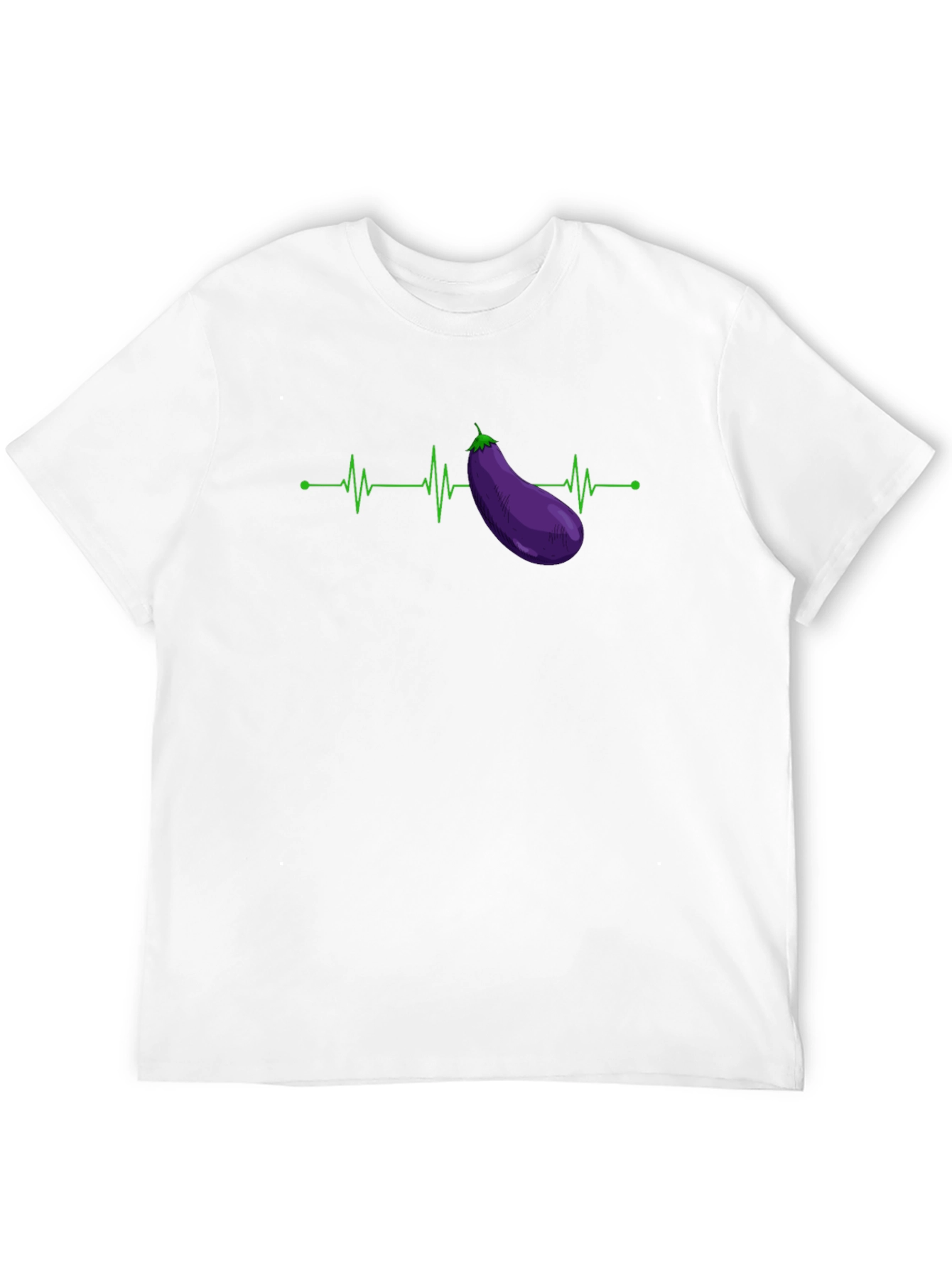 Eggplant Heartbeat T-Shirt - Novelty Graphic Tee