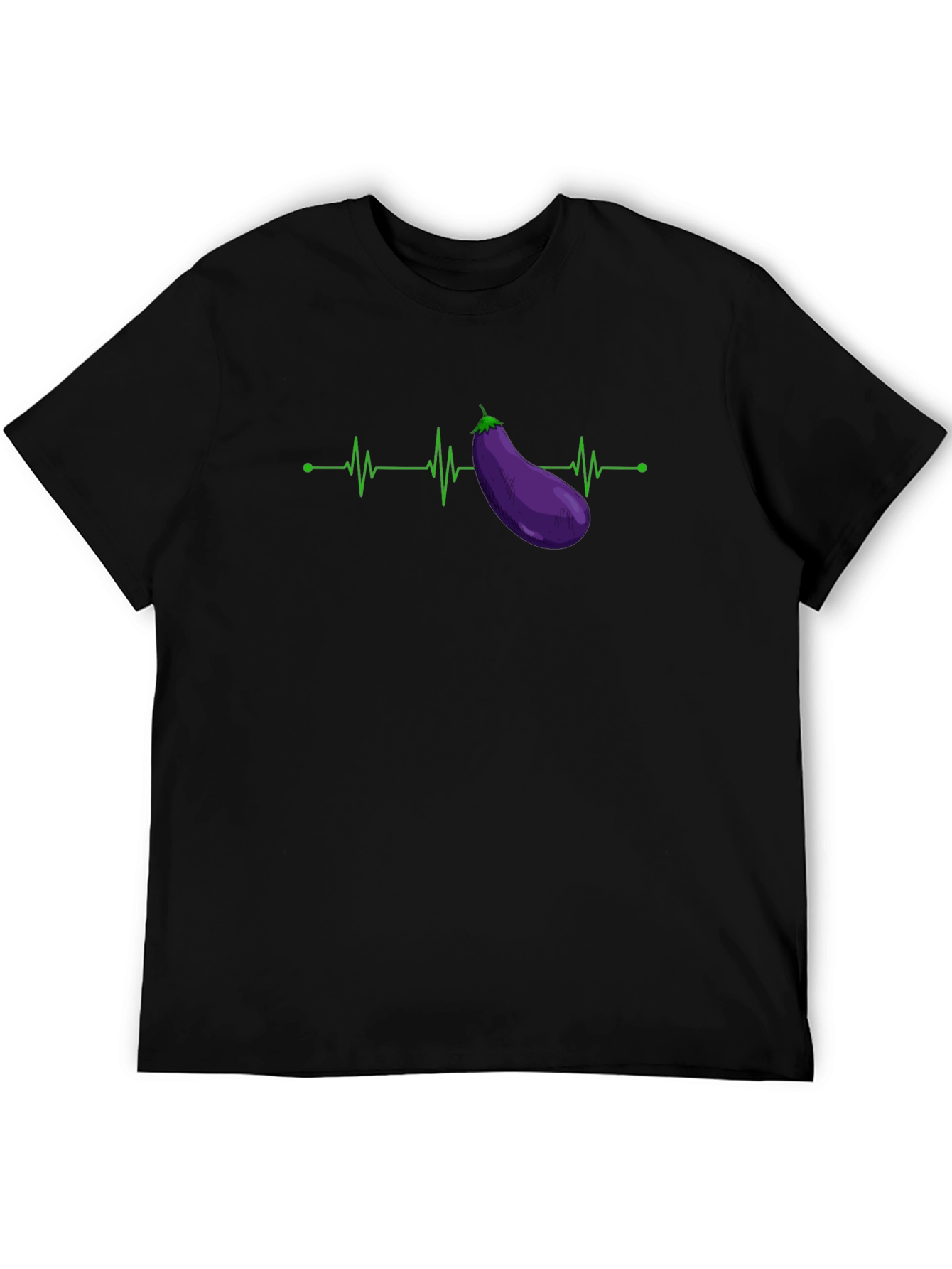 Eggplant Heartbeat T-Shirt - Novelty Graphic Tee
