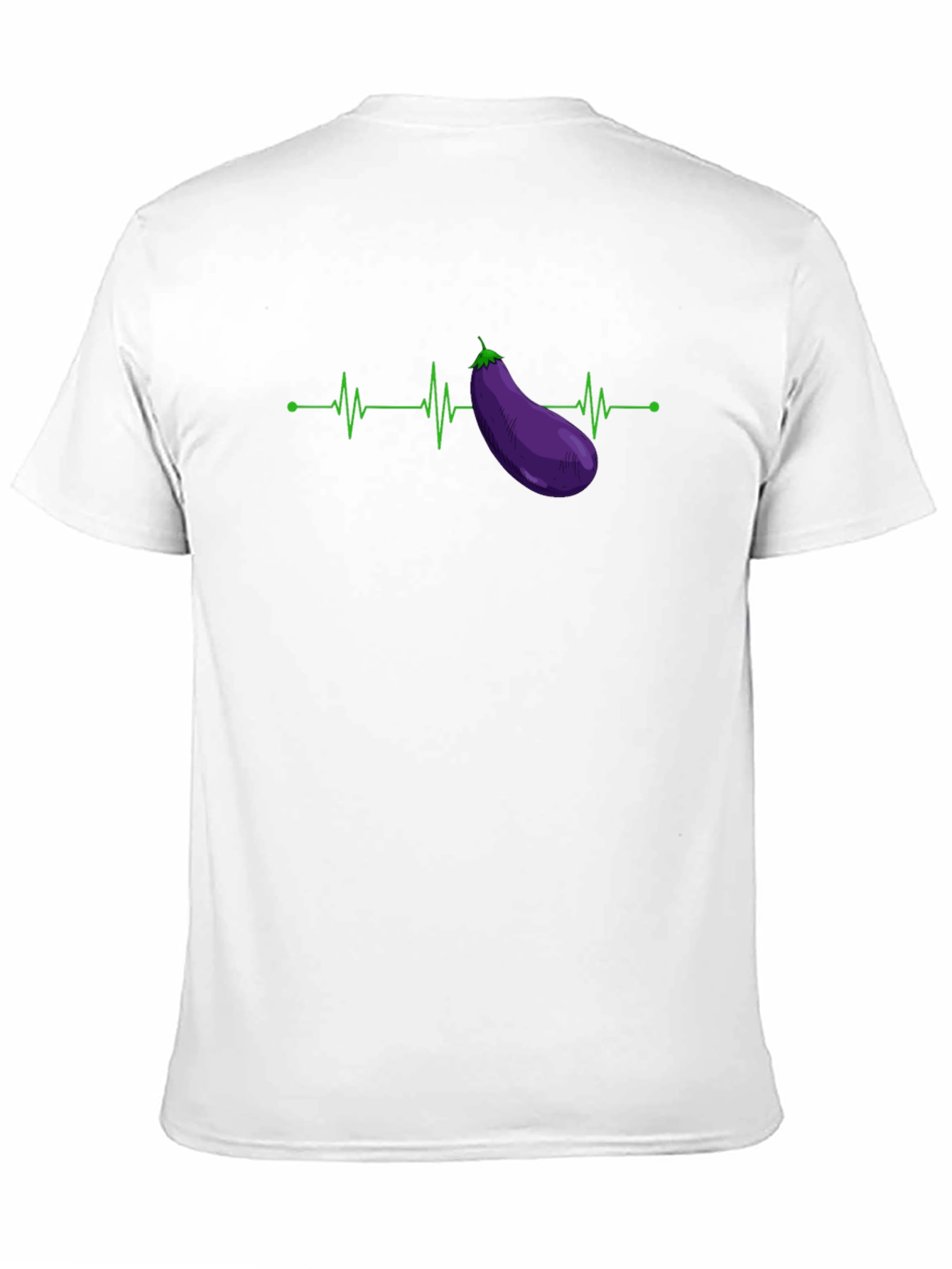 Eggplant Heartbeat T-Shirt - Novelty Graphic Tee