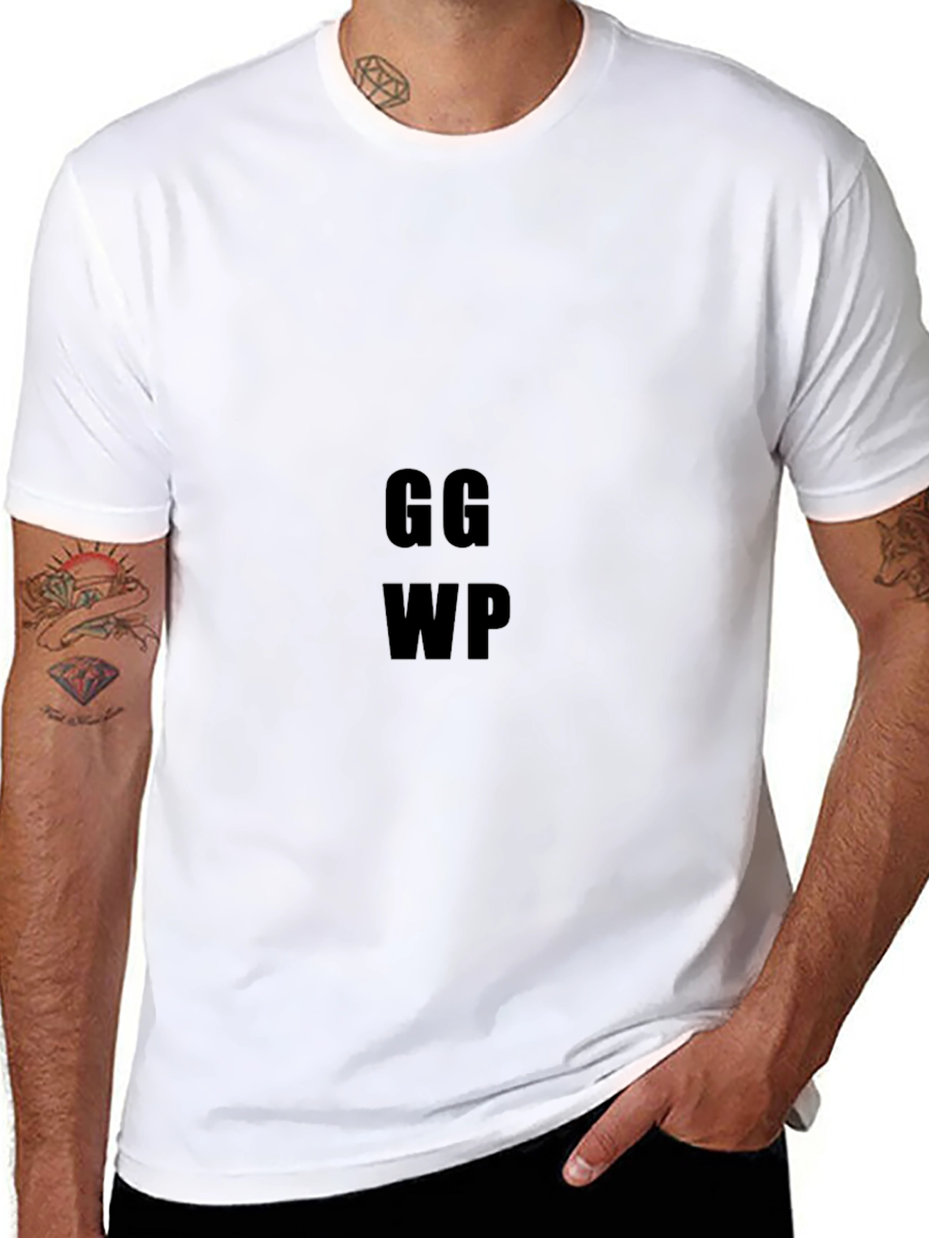 GG WP Black T-Shirt - Gamer Style