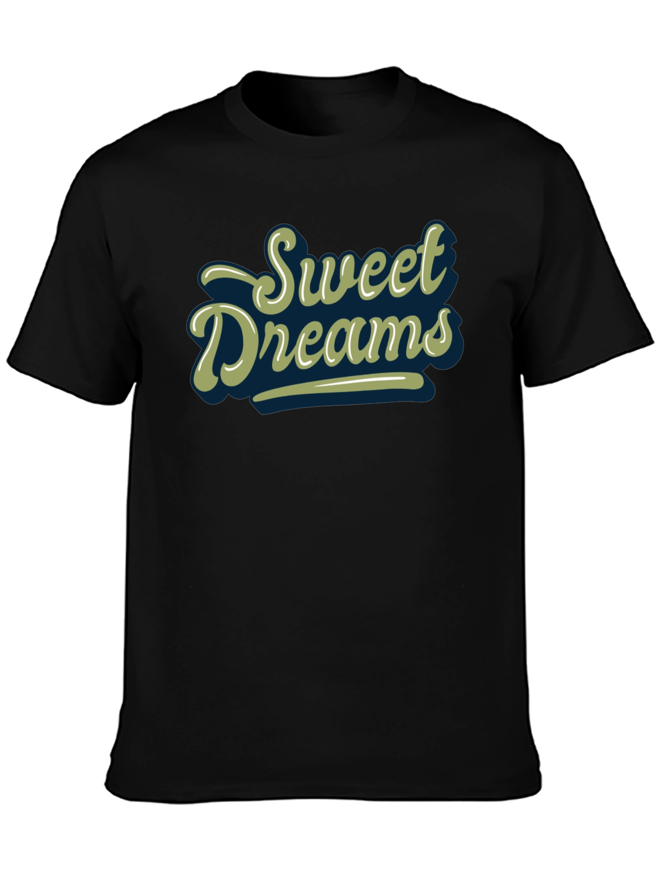 Sweet Dreams Graphic Print Black T-Shirt
