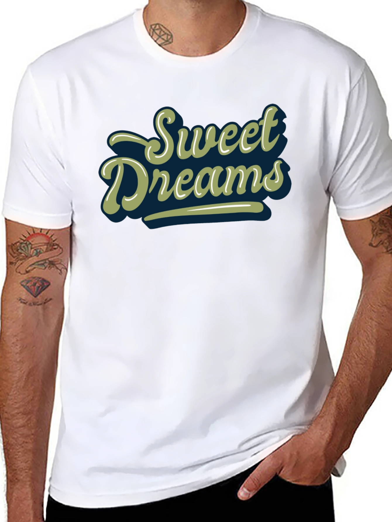 Sweet Dreams Graphic Print Black T-Shirt